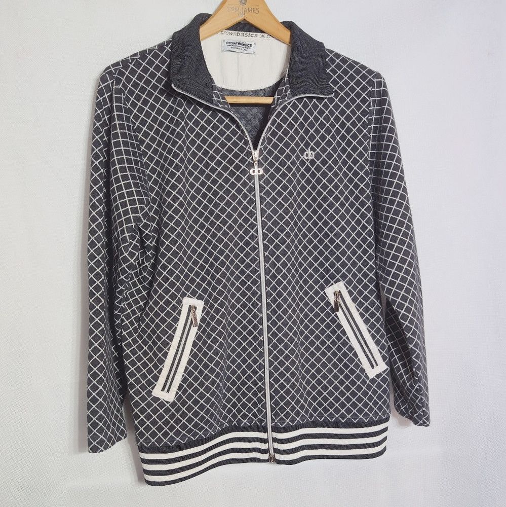 Other CrownBasics Sz L Black and White Windowpane Jacket Vintage Size US L / EU 52-54 / 3 - 2 Thumbnail