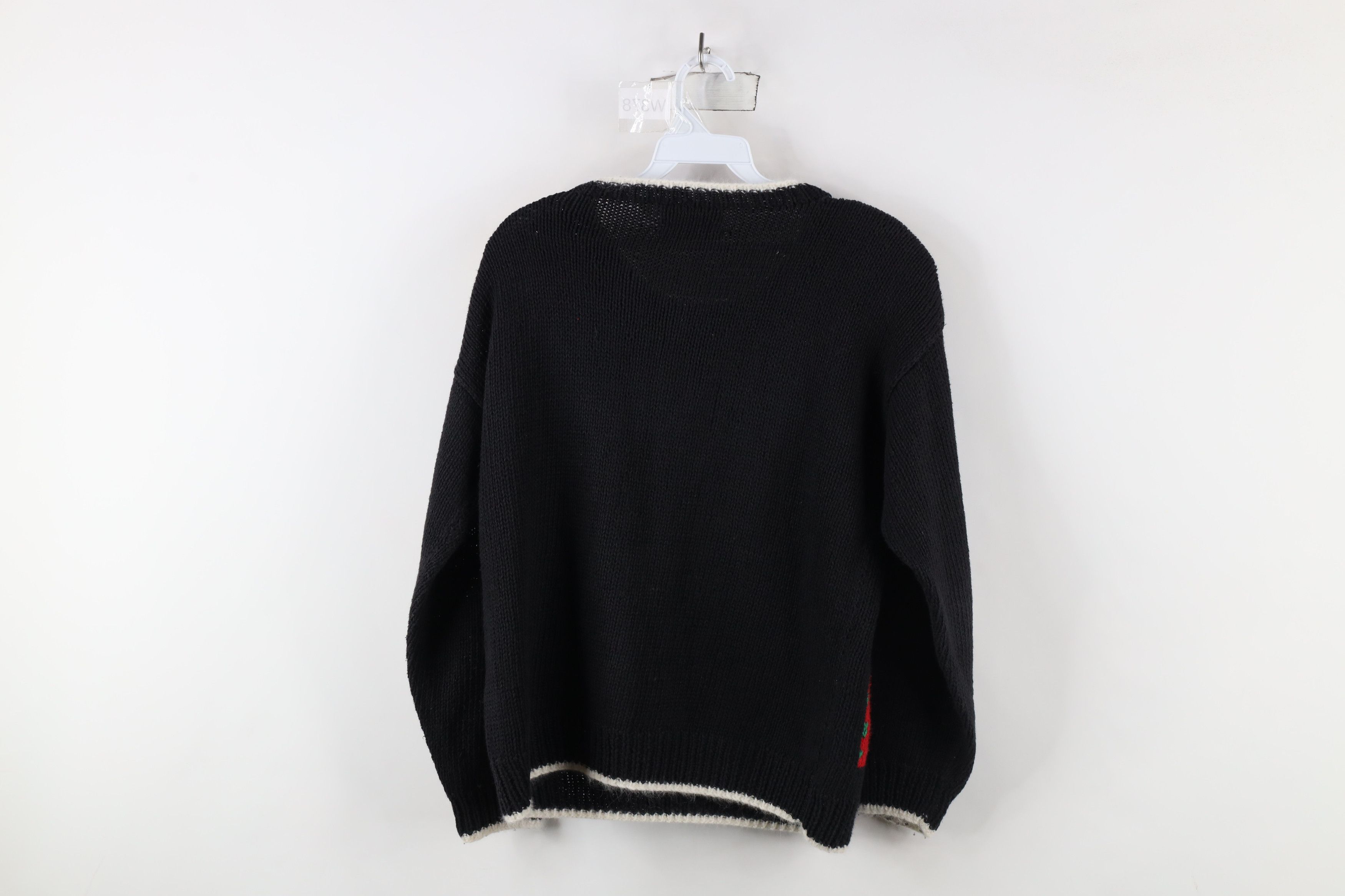 Vintage Vintage 90s Streetwear Hand Knit Christmas Bunny Sweater Size L / US 10 / IT 46 - 9 Thumbnail