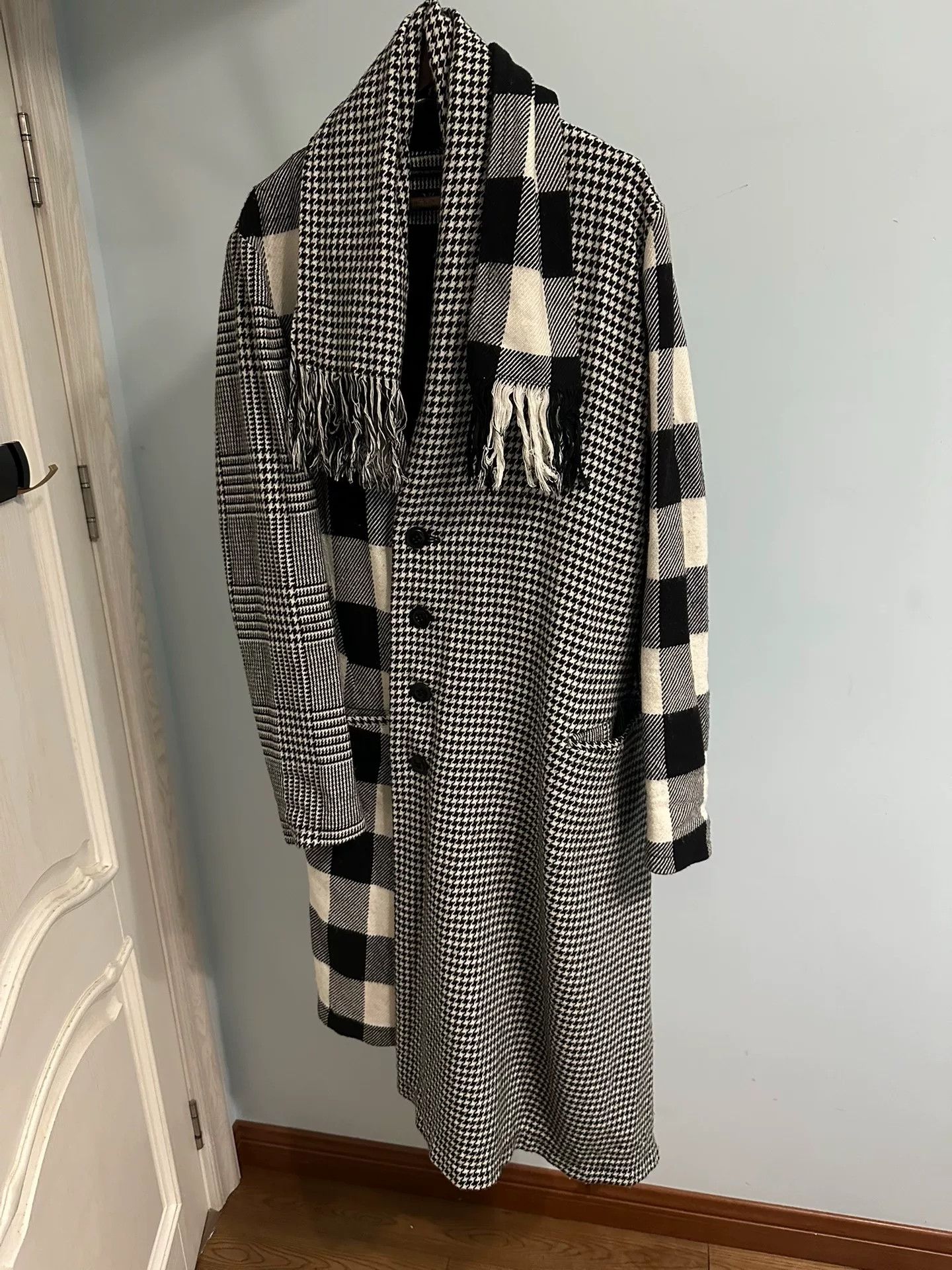 Y's Y's Yohji Yamamoto Stylish Checkered Trench Coat Size S / US 4 / IT 40 - 1 Thumbnail