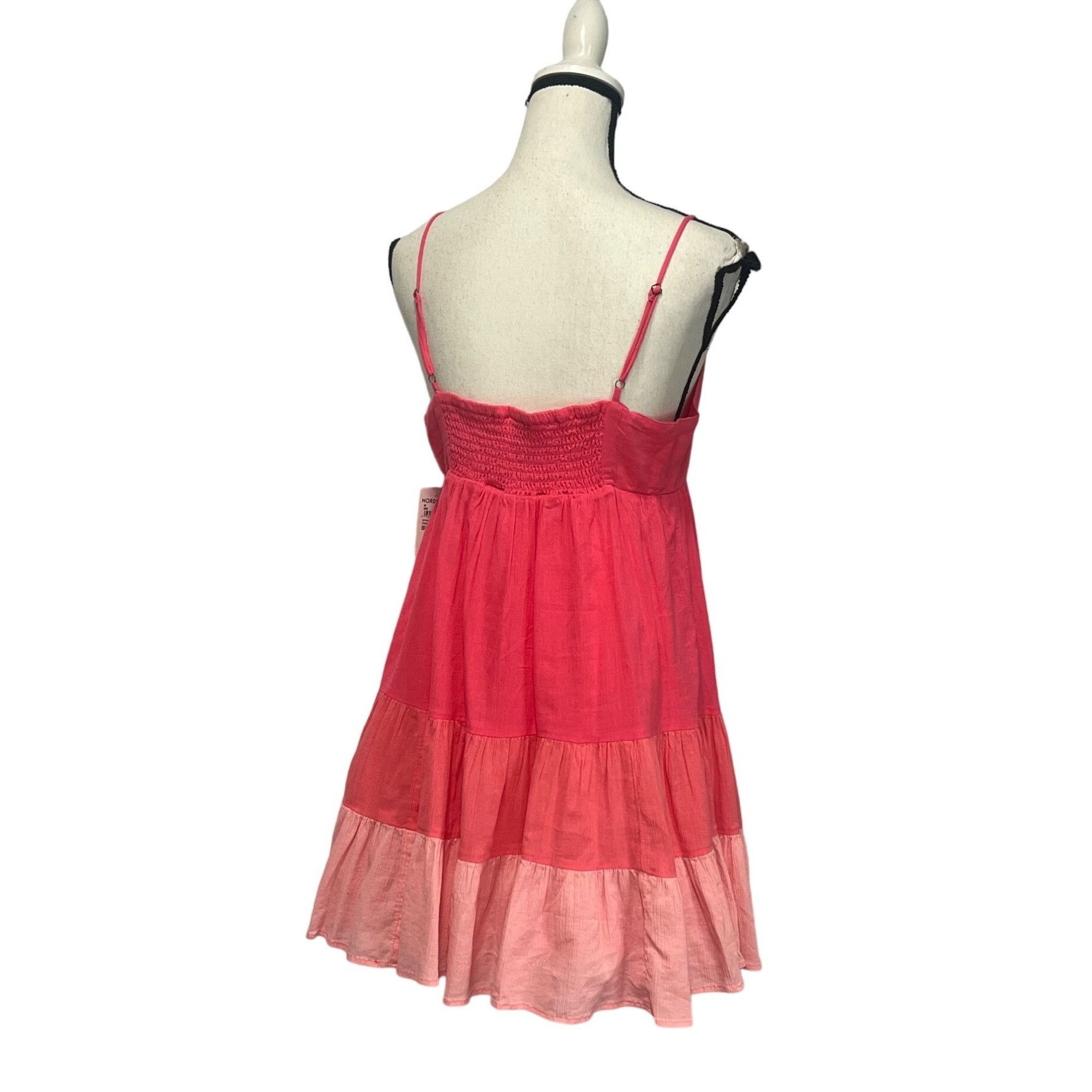 Other Bp Junior's Floral Tiered Cotton Babydoll Dress In Pink Mul Size M / US 6-8 / IT 42-44 - 5 Thumbnail