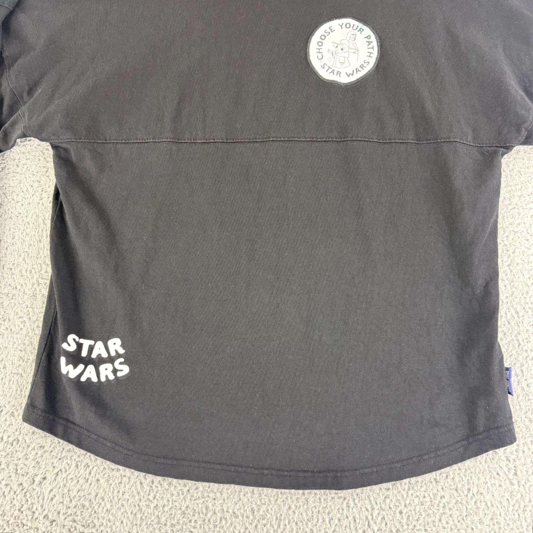 Disney Disney Disney Parks Star Wars The Mandalorian Grogu Choose Your Path Spirit Jersey Shirt Adult M Black Cotton Knit Graphic Print Vintage No Size US M / EU 48-50 / 2 - 4 Thumbnail