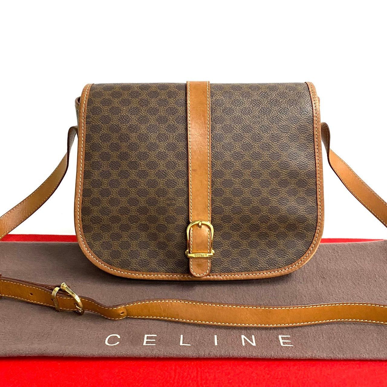 Celine Celine Shoulder Bag Brown Leather Size ONE SIZE - 1 Thumbnail