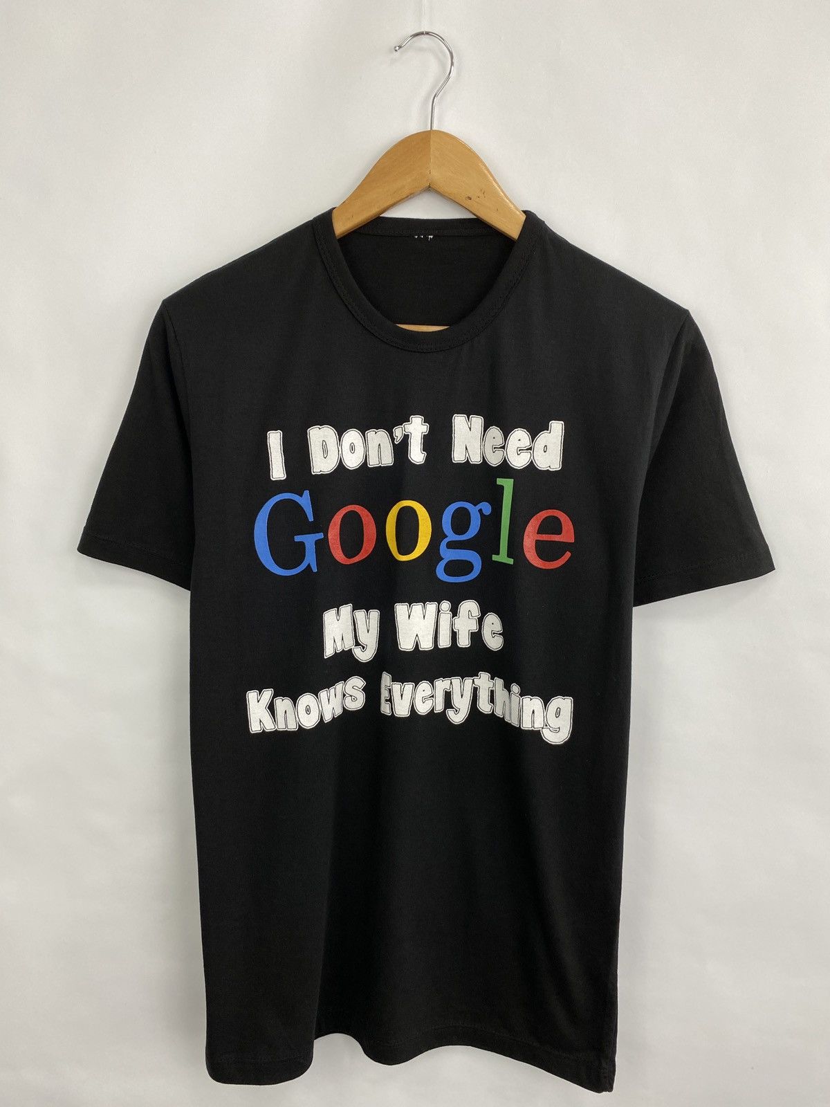4GSELLER Vintage 90s I don’t need google my wife knows everything Size US S / EU 44-46 / 1 - 3 Thumbnail