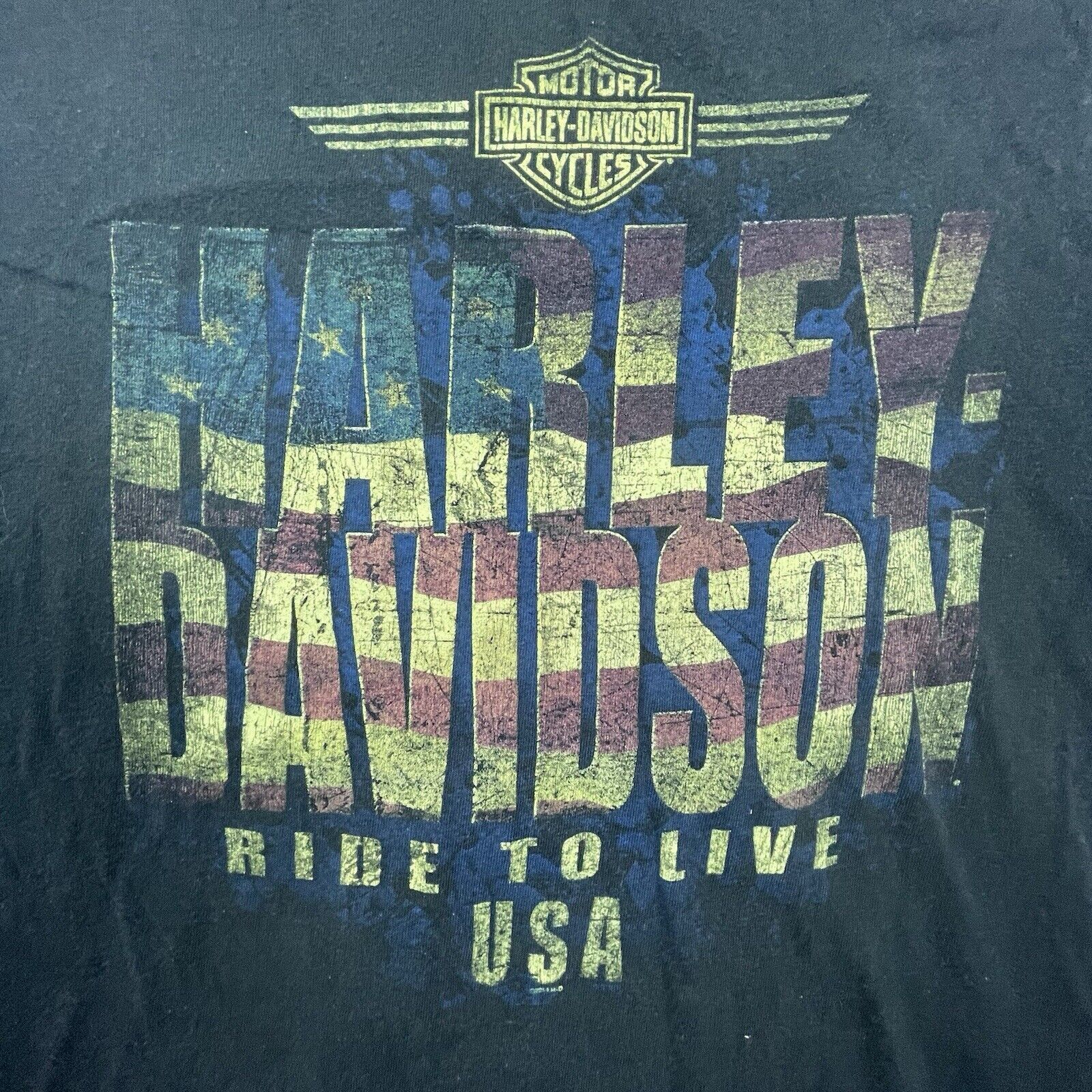 Harley Davidson Harley Davidson Shirt XL Ride To Live USA Flag California Size US XL / EU 56 / 4 - 3 Thumbnail