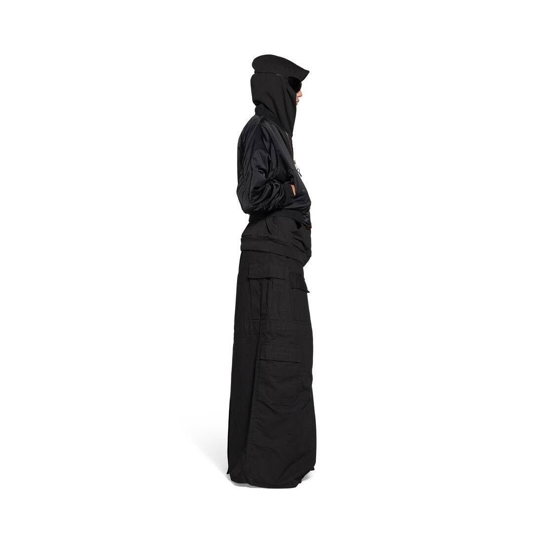 Balenciaga o1bcso1str0525 Shrunk Bomber Jacket in Black Size L / US 10 / IT 46 - 3 Thumbnail