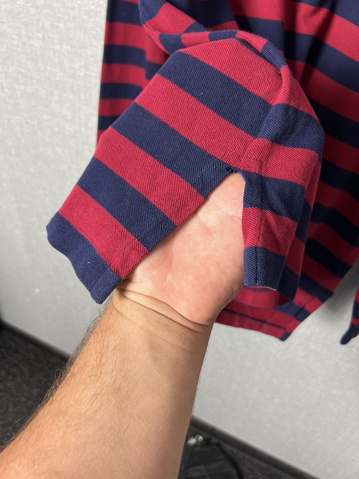 Polo Ralph Lauren × Vintage Vintage Polo Ralph Lauren Striped Rugby Polo Long Sleeve Size US L / EU 52-54 / 3 - 10 Thumbnail
