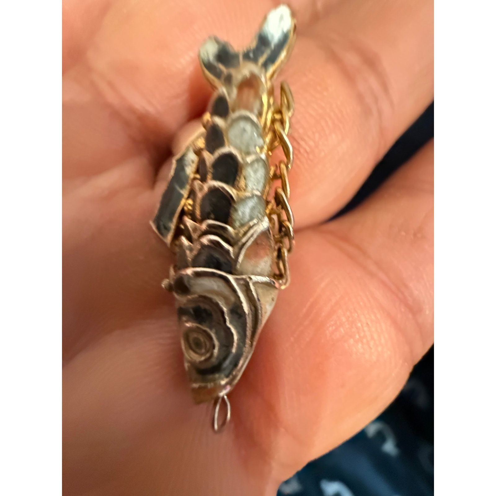 Other Vintage Articulating Fish Pendant Charm Size ONE SIZE - 4 Thumbnail