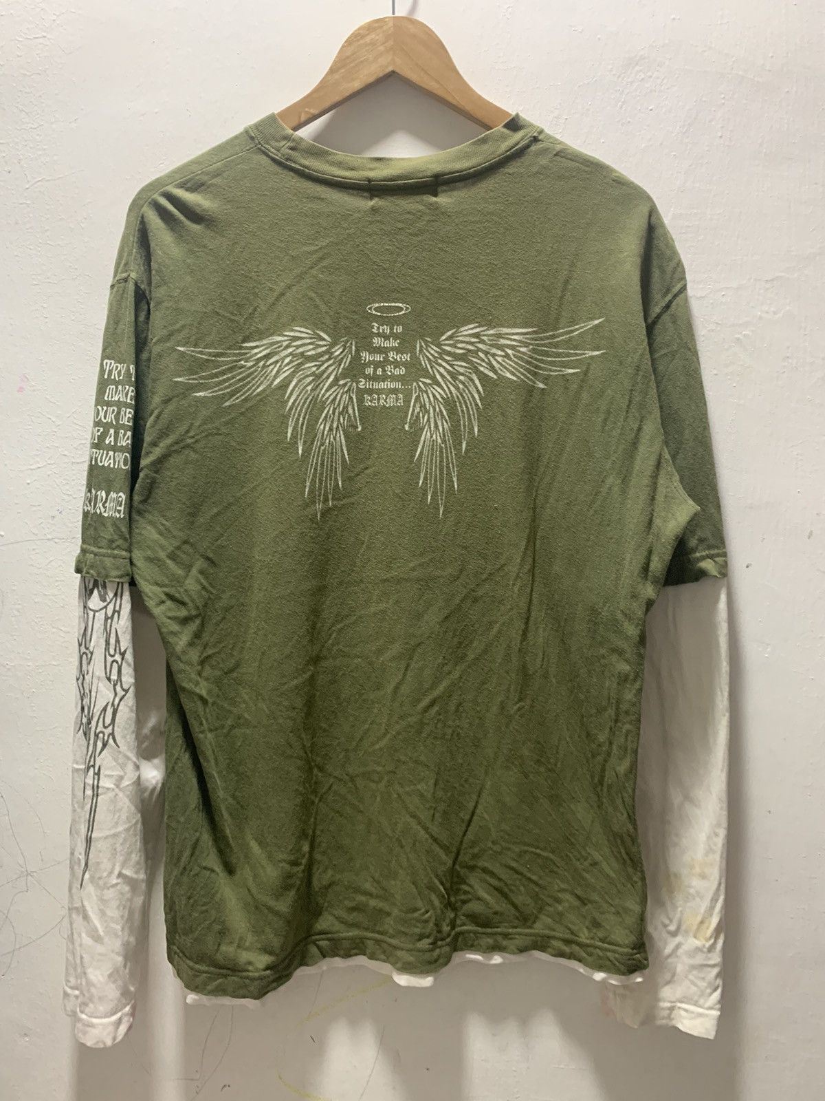 If Six Was Nine Vintage karma cross logo Long Sleeve Size US L / EU 52-54 / 3 - 1 Thumbnail