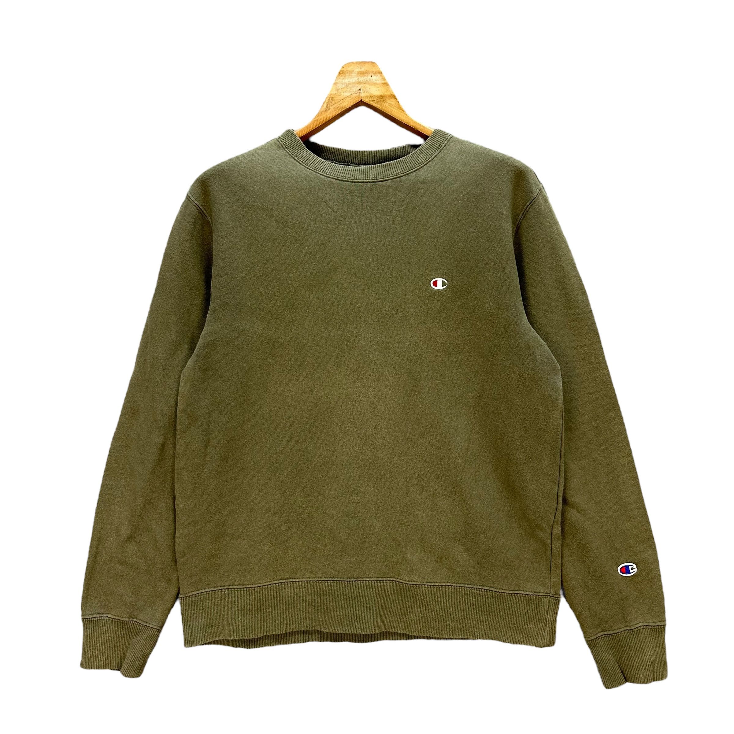 Champion Streetwear Champion Olive Green Crewneck Sweatshirts A2 0038 Grailed