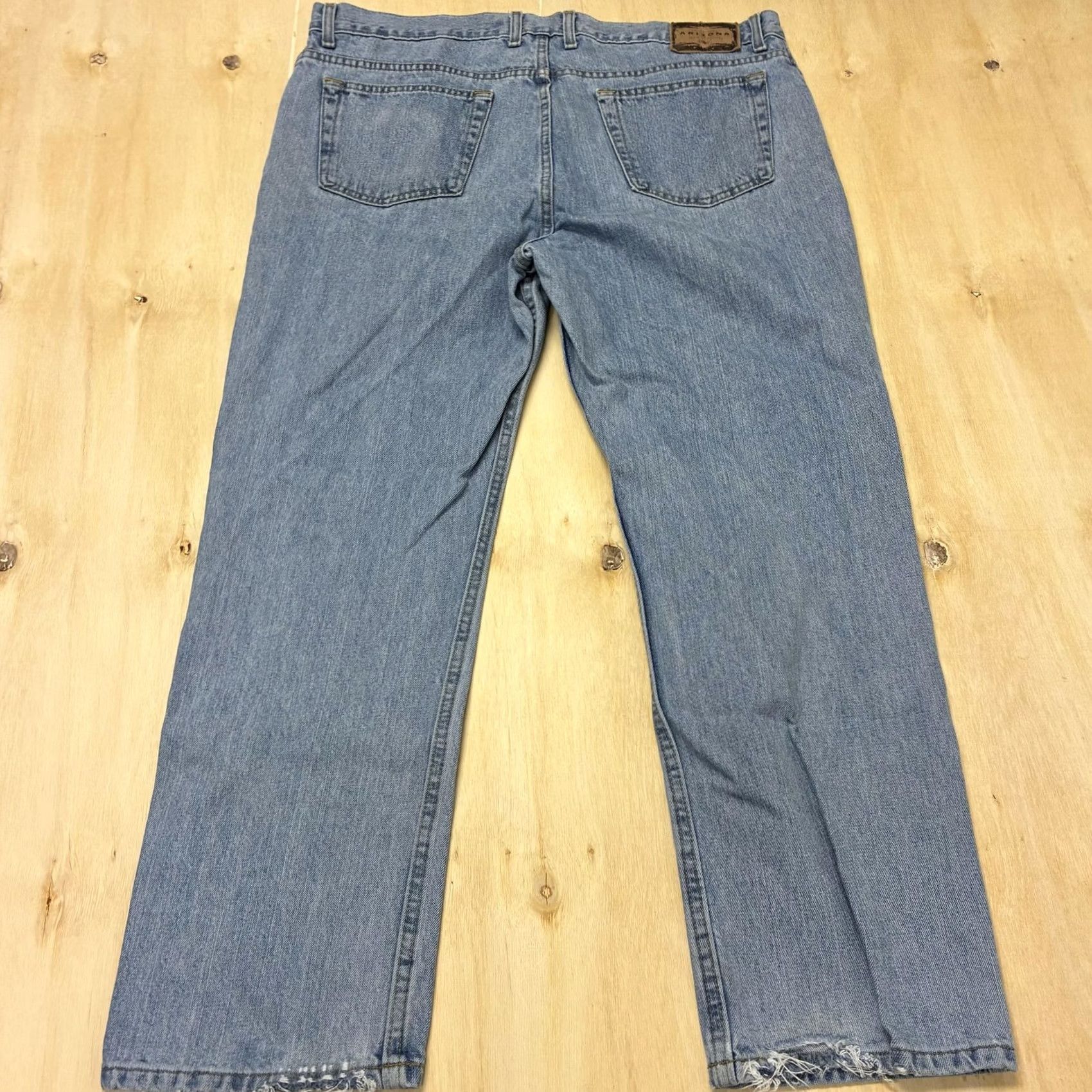 Vintage Arizona Jean Company Jeans Mens 40x29 Light Wash Blue Denim Straight Casual Versatile Everyday Size US 40 / EU 56 - 4 Thumbnail