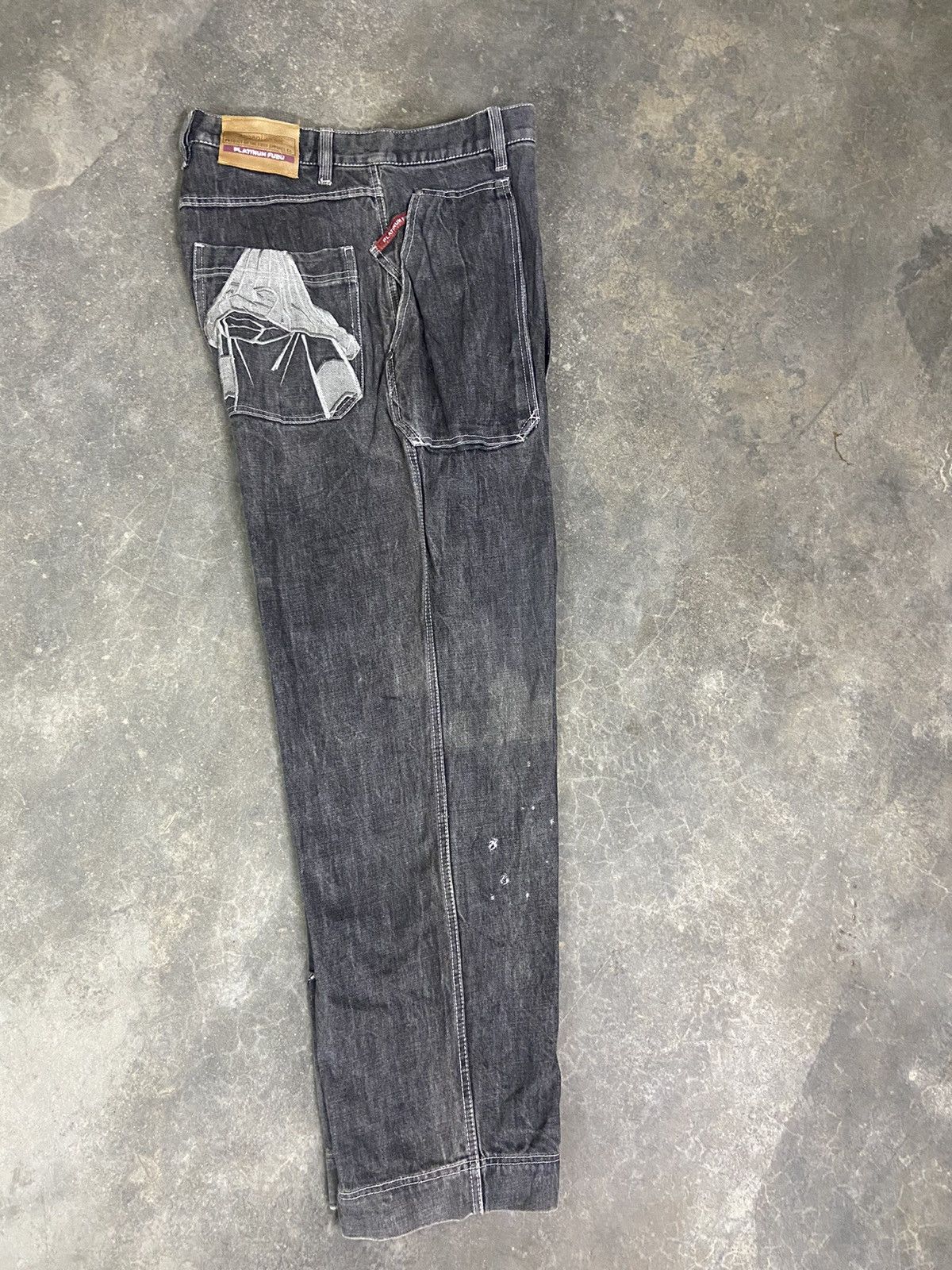 Fubu 🔥 Vintage y2k Fubu Platinum jeans Embroidery back hit Size US 36 / EU 52 - 10 Thumbnail