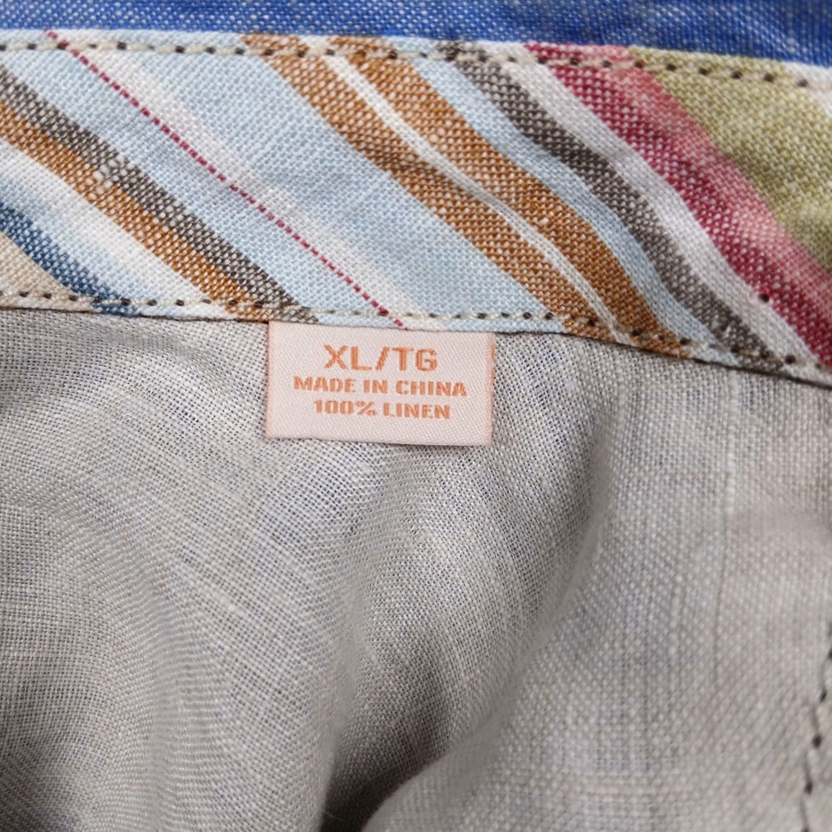 Tommy Bahama Tommy Bahama Relax Linen Shirt Men's XL Blue Island Modern Fit Long Sleeve Button-Down Shirt Size US XL / EU 56 / 4 - 5 Thumbnail