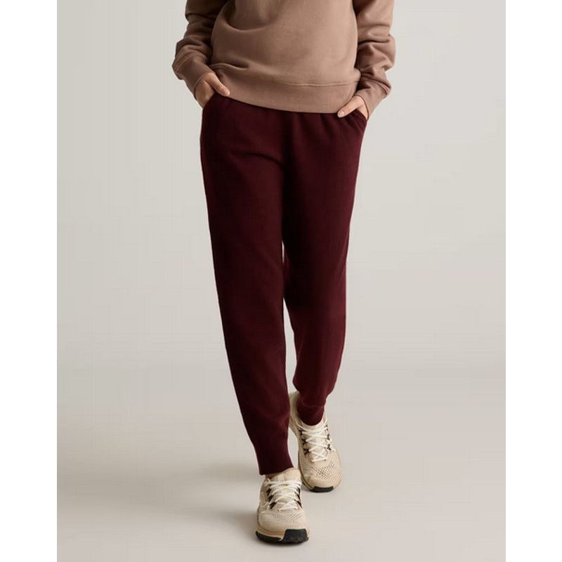 Quince Quince Mongolian Cashmere Sweatpants Burgundy Medium NWT Size 30" / US 8 / IT 44 - 2 Thumbnail