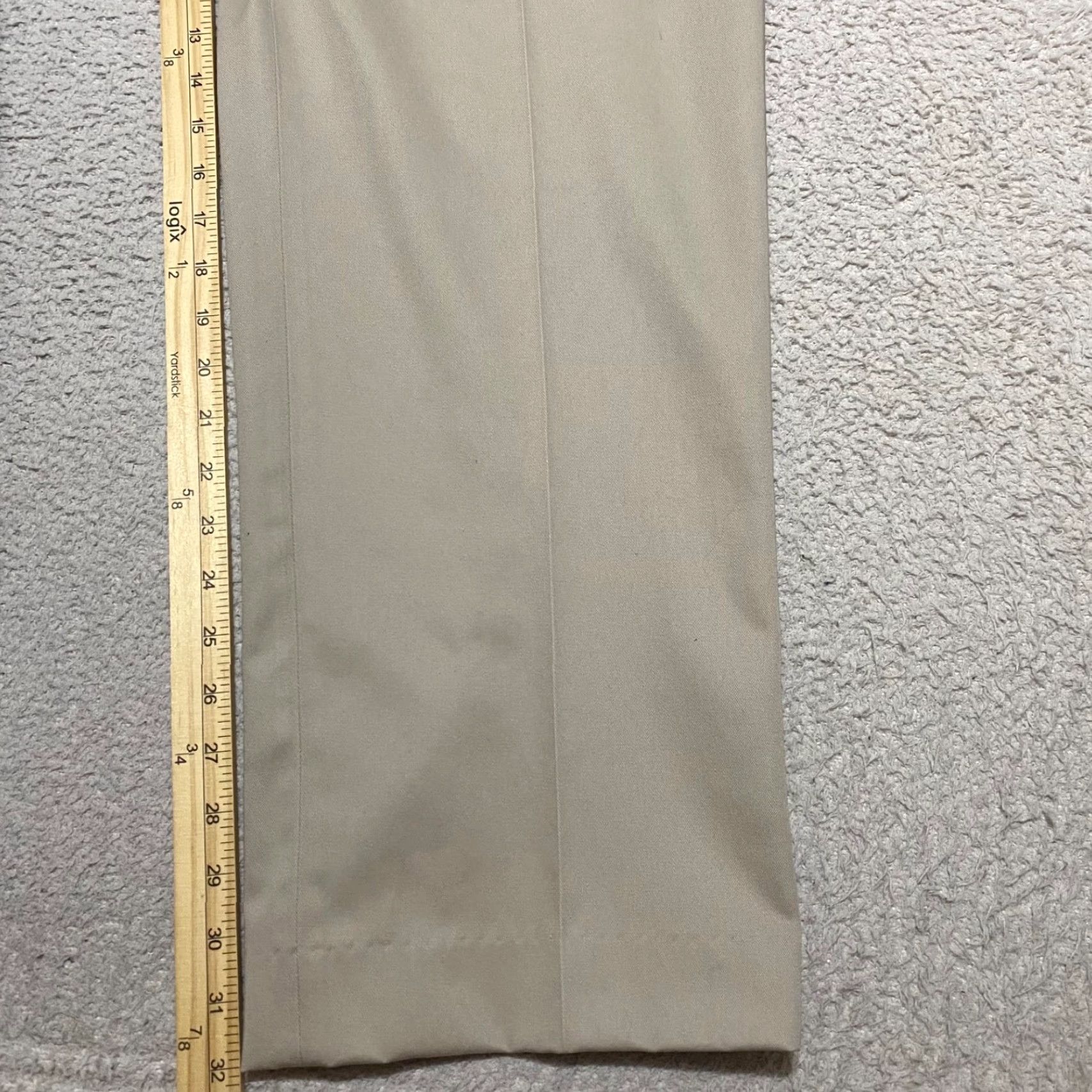 Vintage L.L. Bean Mens Pants Beige Khaki Straight Classic Fit High Rise Flat Front 34 Inseam 27 Headline Size US 34 / EU 50 - 5 Thumbnail