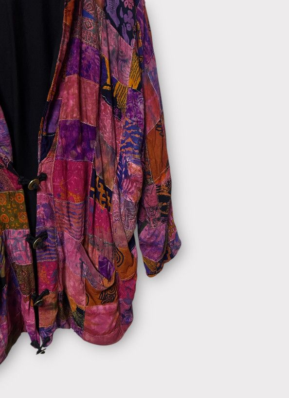 Japanese Brand Multicolour Unique Patchwork Vintage Handwoven Jacket Coat Size US M / EU 48-50 / 2 - 4 Thumbnail