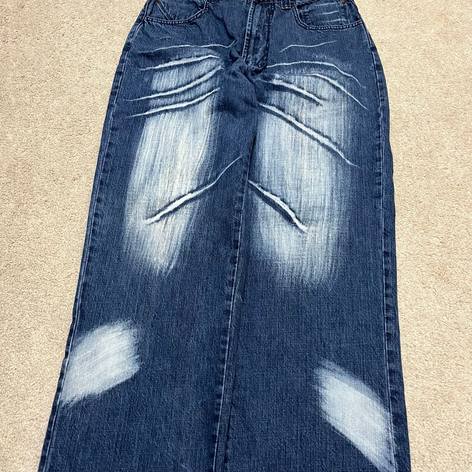 Other Azzure Y2K Baggy Skater Acid Washed Jean 31Wx31L Size US 31 - 3 Thumbnail