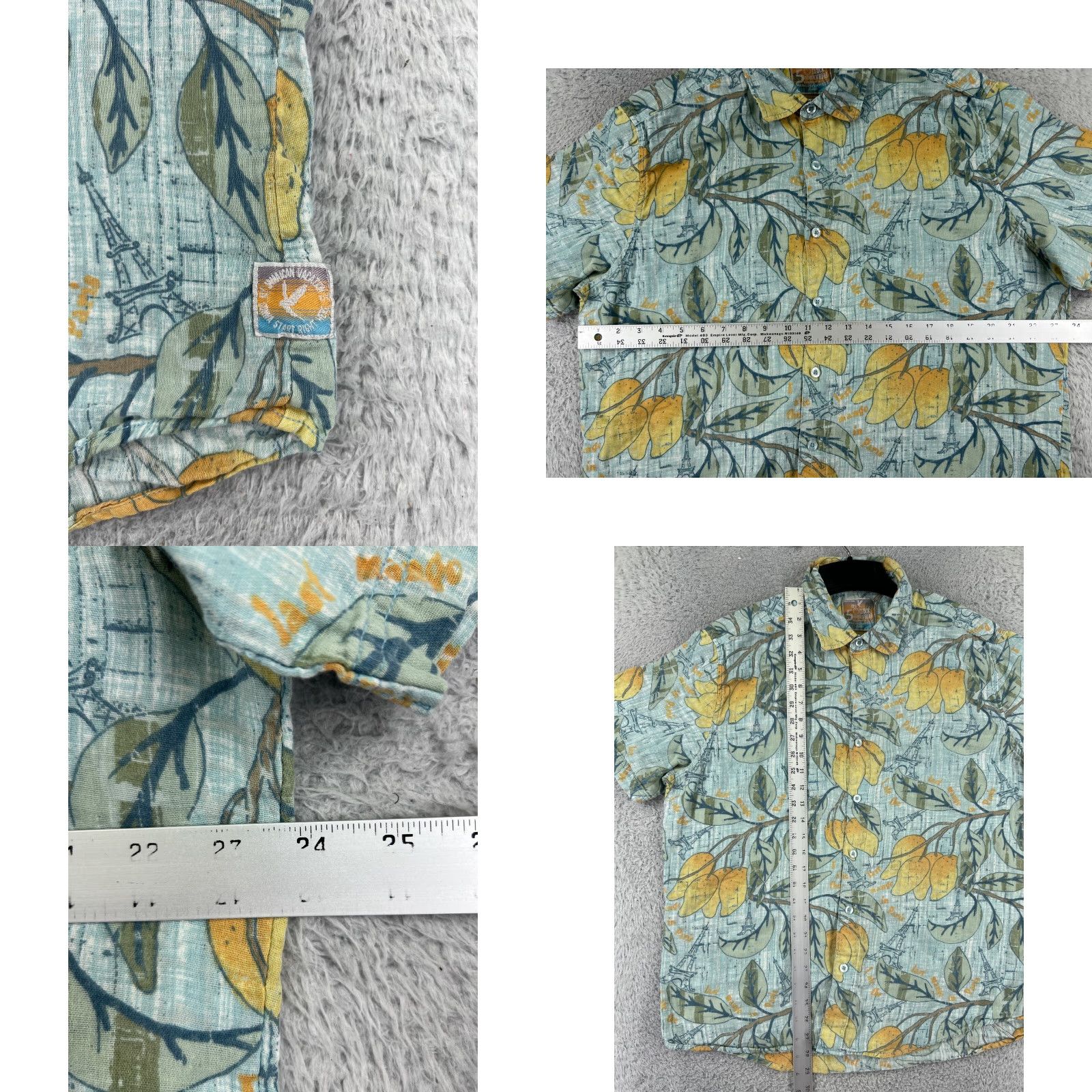 Vintage Margaritaville Button-Up Shirt Mens Large Green Floral Hawaiian Cotton Short Sleeve Shirt - Classic Aloha Style Mens L Green Size US L / EU 52-54 / 3 - 8 Thumbnail