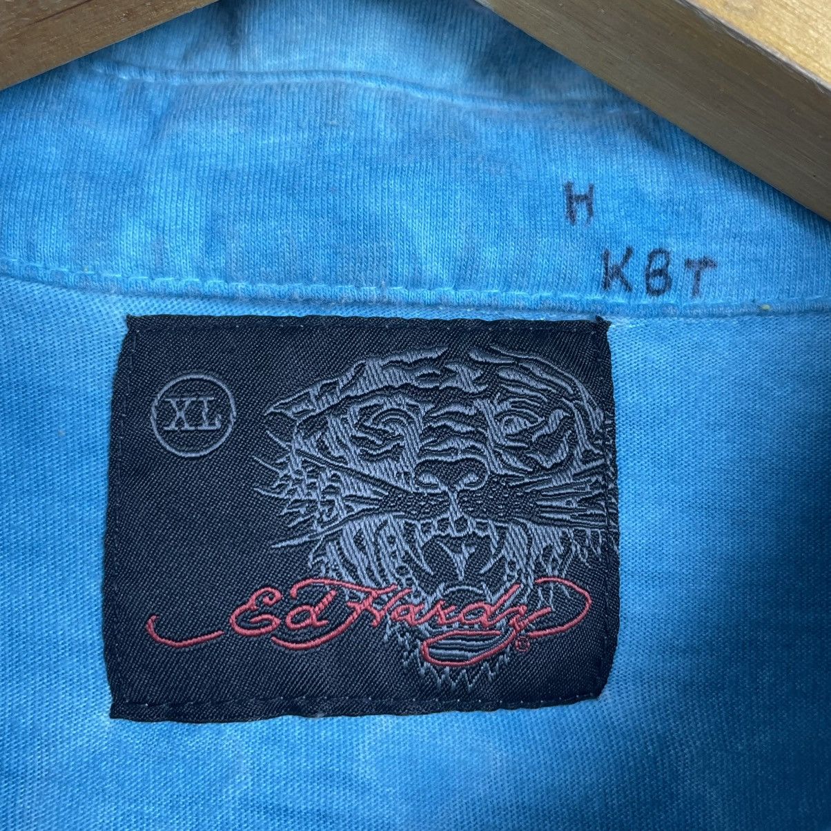 Christian Audigier × Ed Hardy Ed Hardy Big Logo Mens Polo Shirt Size L-XL Size US XL / EU 56 / 4 - 8 Thumbnail