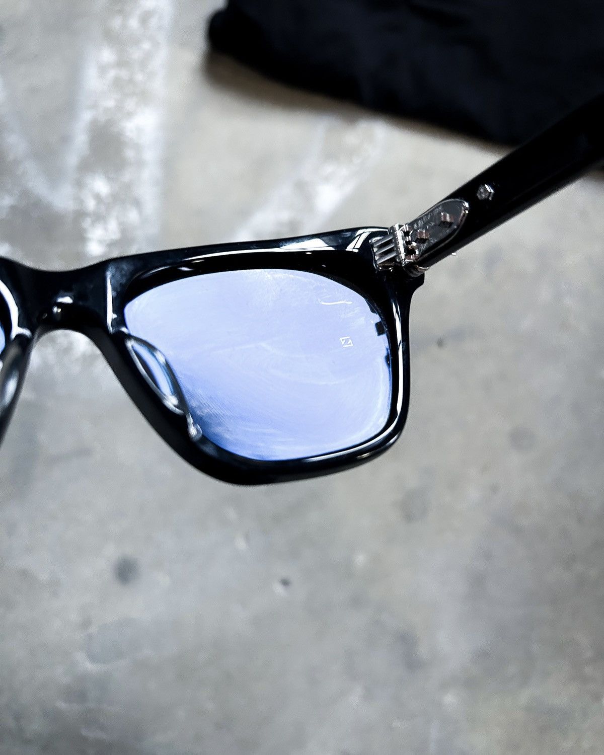 Chrome Hearts BLACK “CLITTERATI” WAYFARER SUNGLASSES Size ONE SIZE - 9 Thumbnail