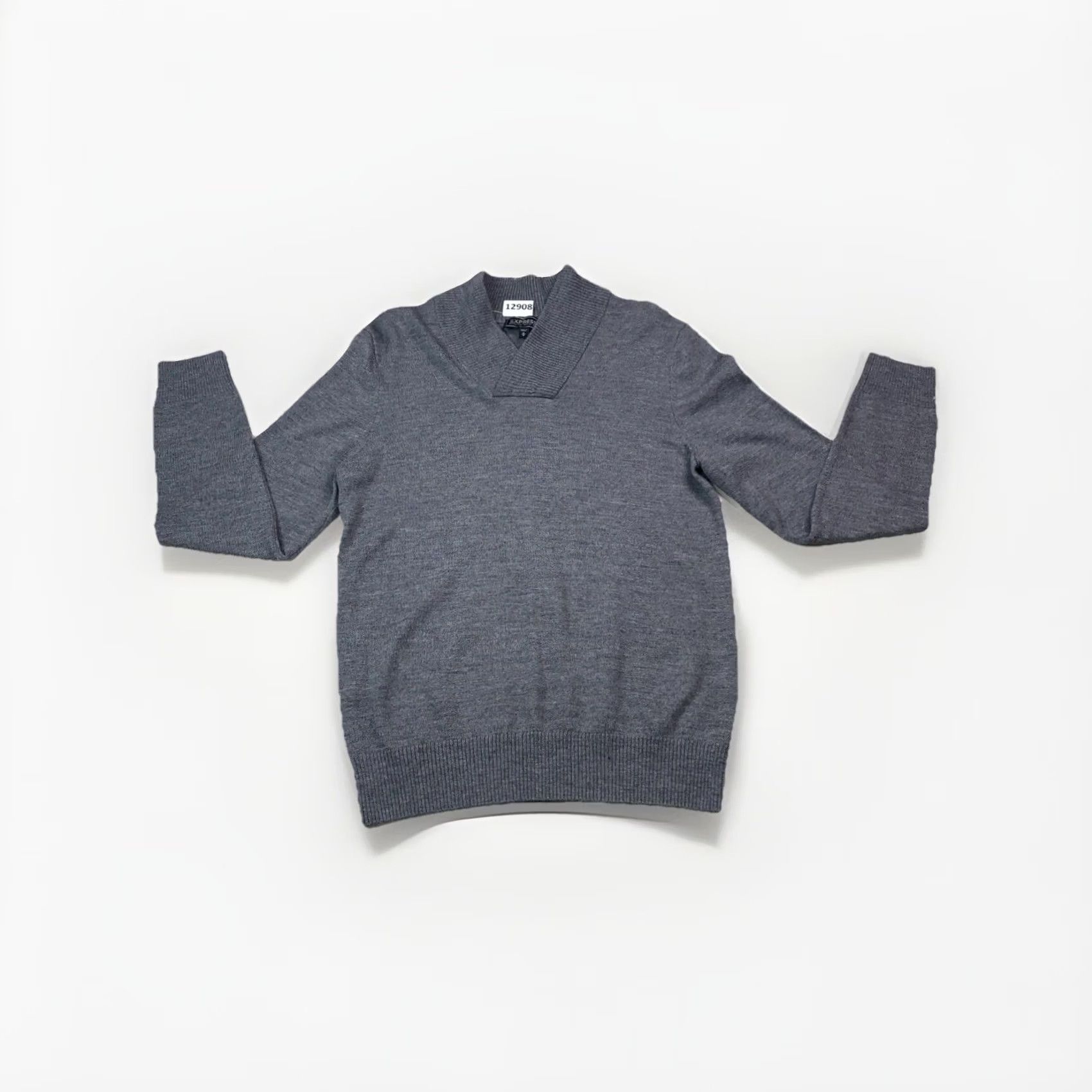 Express Express Merino Wool High Neck Gray Knit Sweater Men’s M Size US M / EU 48-50 / 2 - 2 Thumbnail