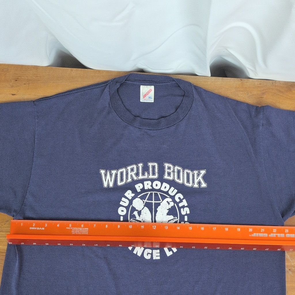 Jerzees × Vintage Vintage USA Made World Book Encyclopedia Shirt XL Size US XL / EU 56 / 4 - 5 Thumbnail