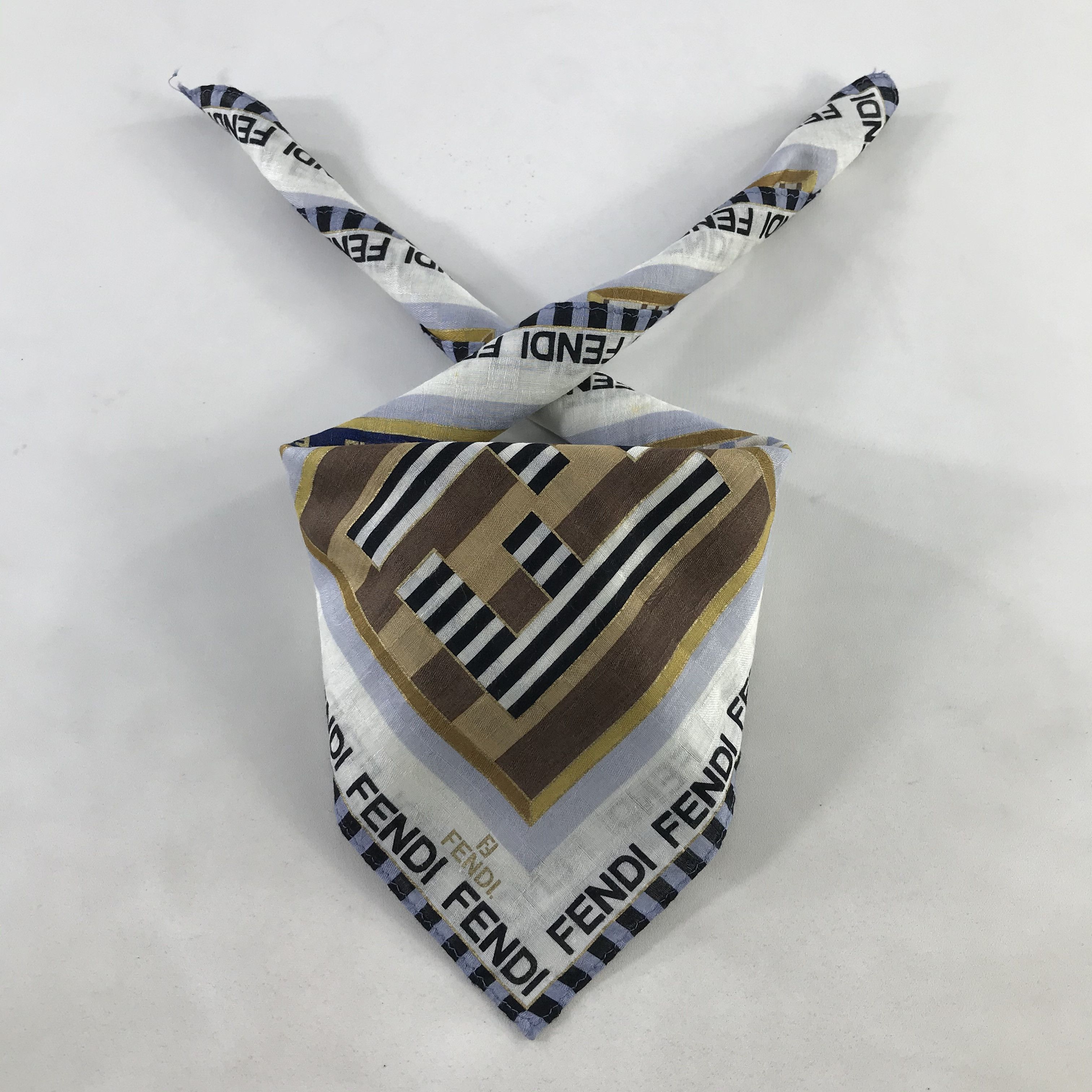 Vintage Vintage Fendi Bandana / Handkerchief / Neckerchief - S1056 Size ONE SIZE - 3 Thumbnail