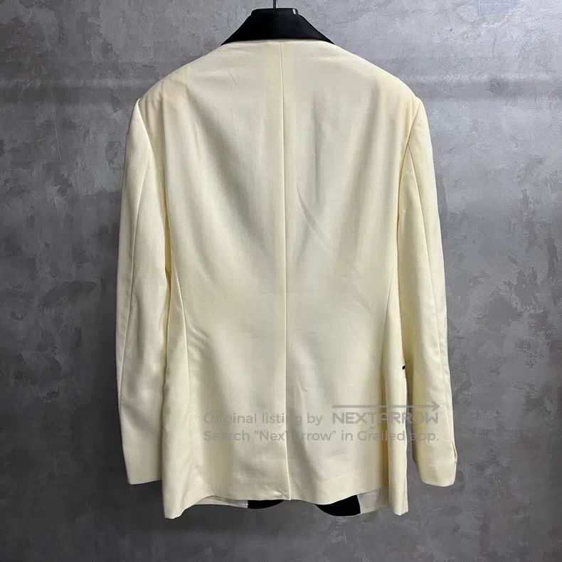Versace Versace White and black color-blocking sword collar dress, Size 50S - 2 Thumbnail