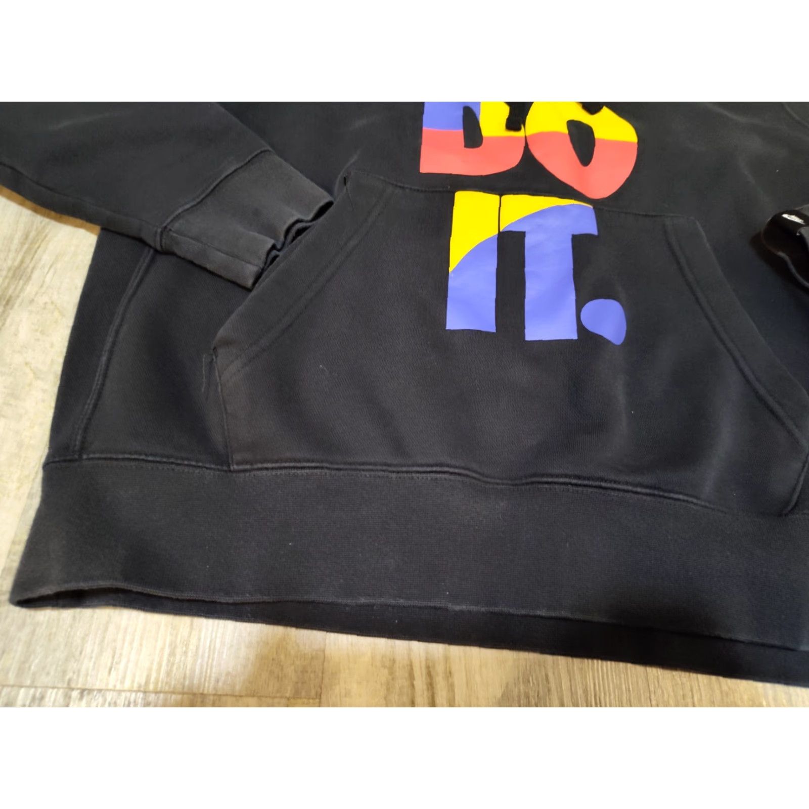 Nike Nike Hoodie Pullover Men M Black Just Do It CU4271-010 Swoosh Logo Sweatshirt SFleece Lined" Size US M / EU 48-50 / 2 - 2 Thumbnail
