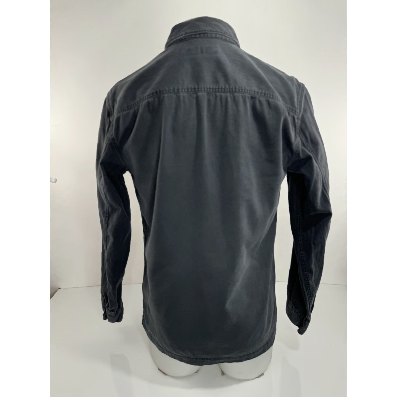 Allsaints AllSaints Spotter Shirt Mens S Gray Military Field Button-Up Long Sleeve Size US S / EU 44-46 / 1 - 4 Thumbnail