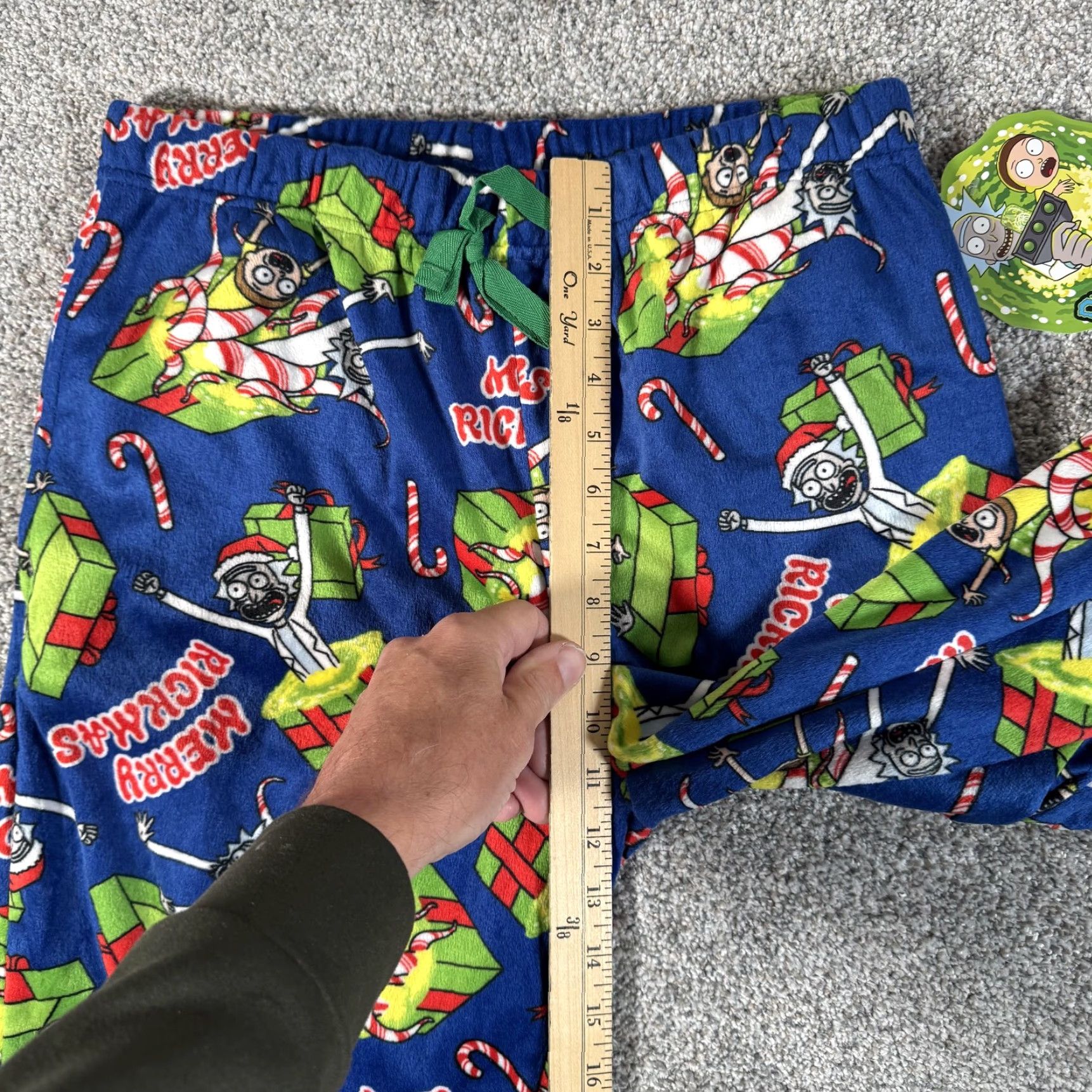 Vintage Rick and Morty Pajama Pants M Merry Rickmas Sleep Drawstring Christmas Lounge Size US 31 - 7 Thumbnail