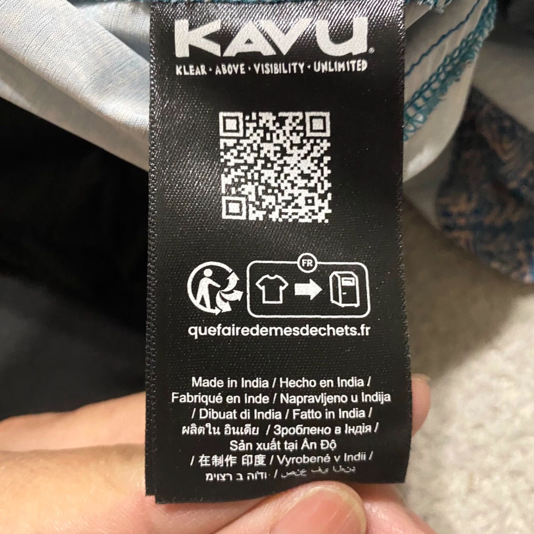 KAVU Kavu Skort Womens XL Blue Geometric Pockets Beach Mini Short Shirt Skort Womens XL Blue Geometric Pockets Beach 90s Size 40" / US 18 - 7 Thumbnail