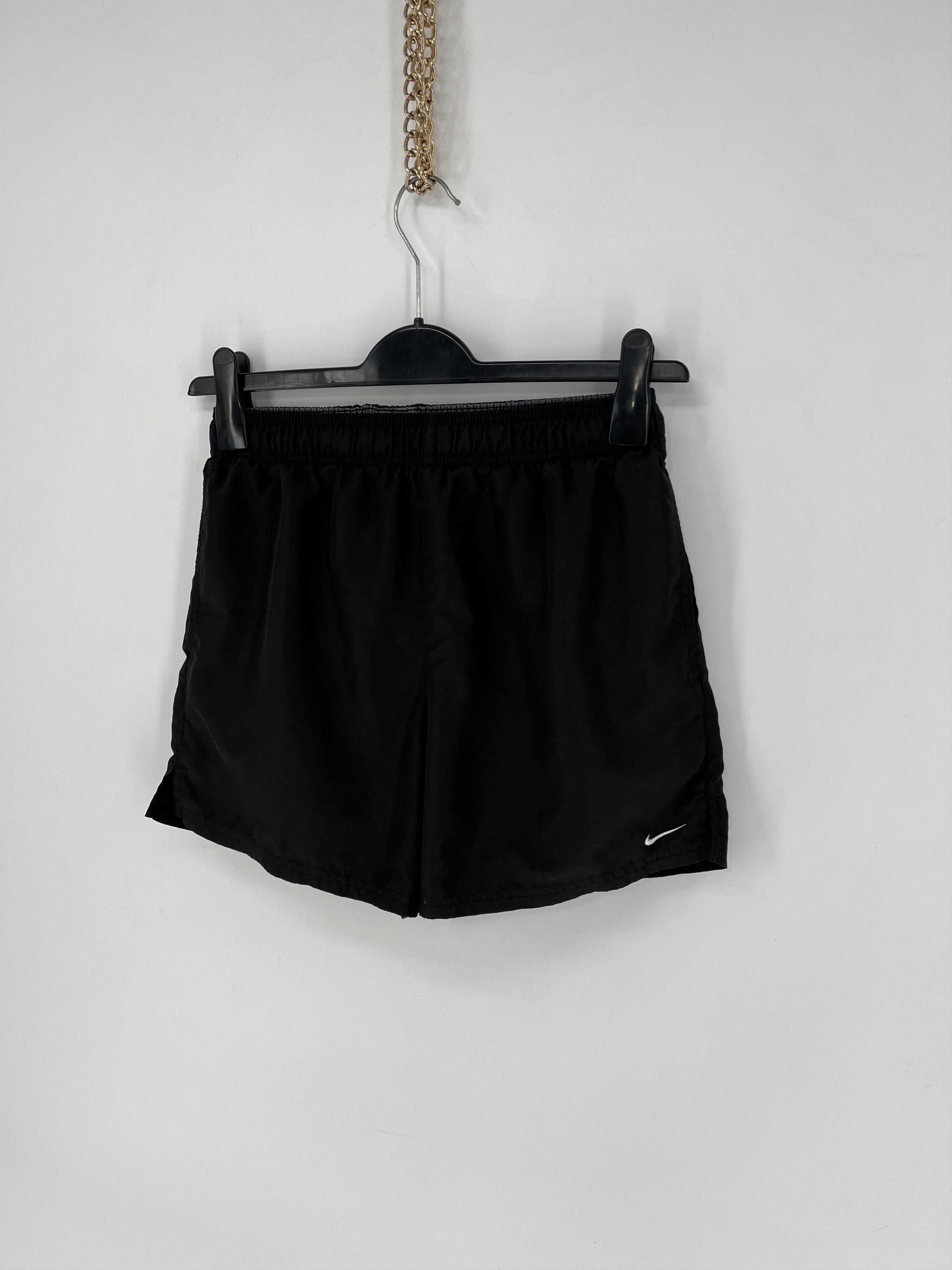 Nike 90s Vintage Nike Black Nylon Mini Swoosh Shorts Travis Style Size US 30 / EU 46 - 3 Thumbnail