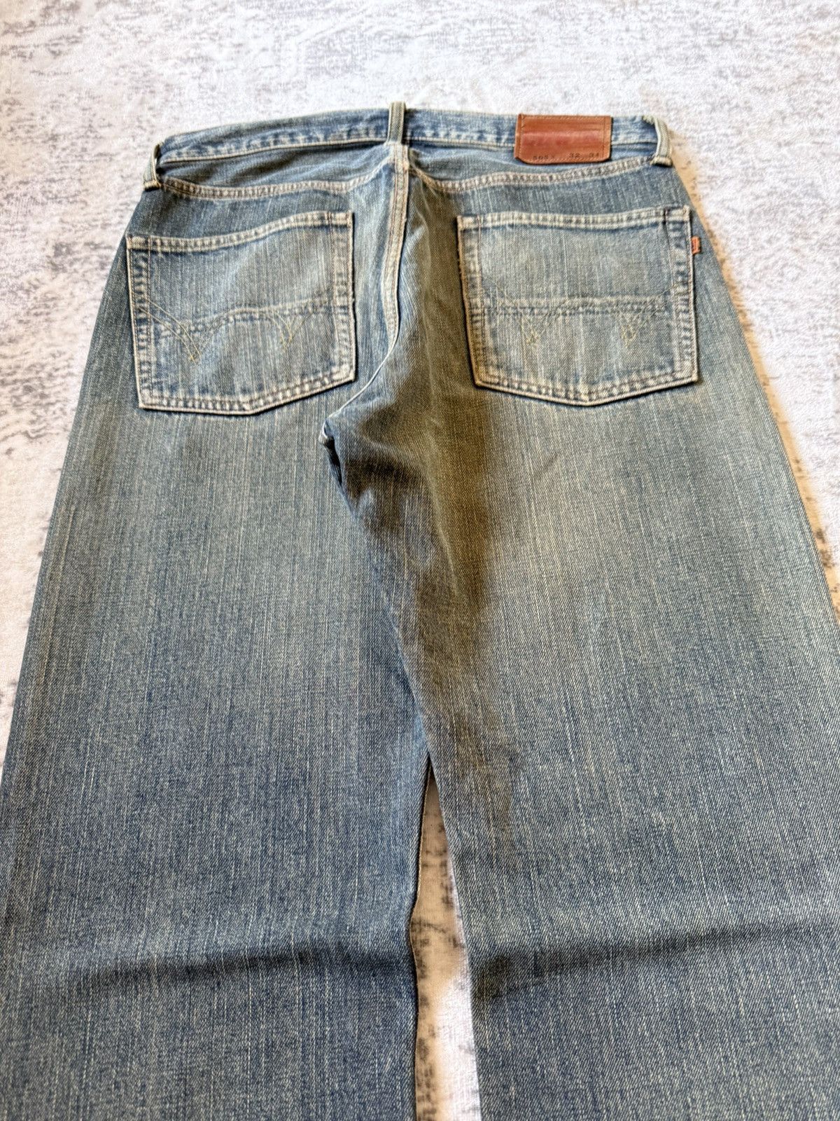 Kapital Vintage Edwin 505 Earthy Mud Wash Selvedge Loose Jeans Size US 32 / EU 48 - 14 Thumbnail