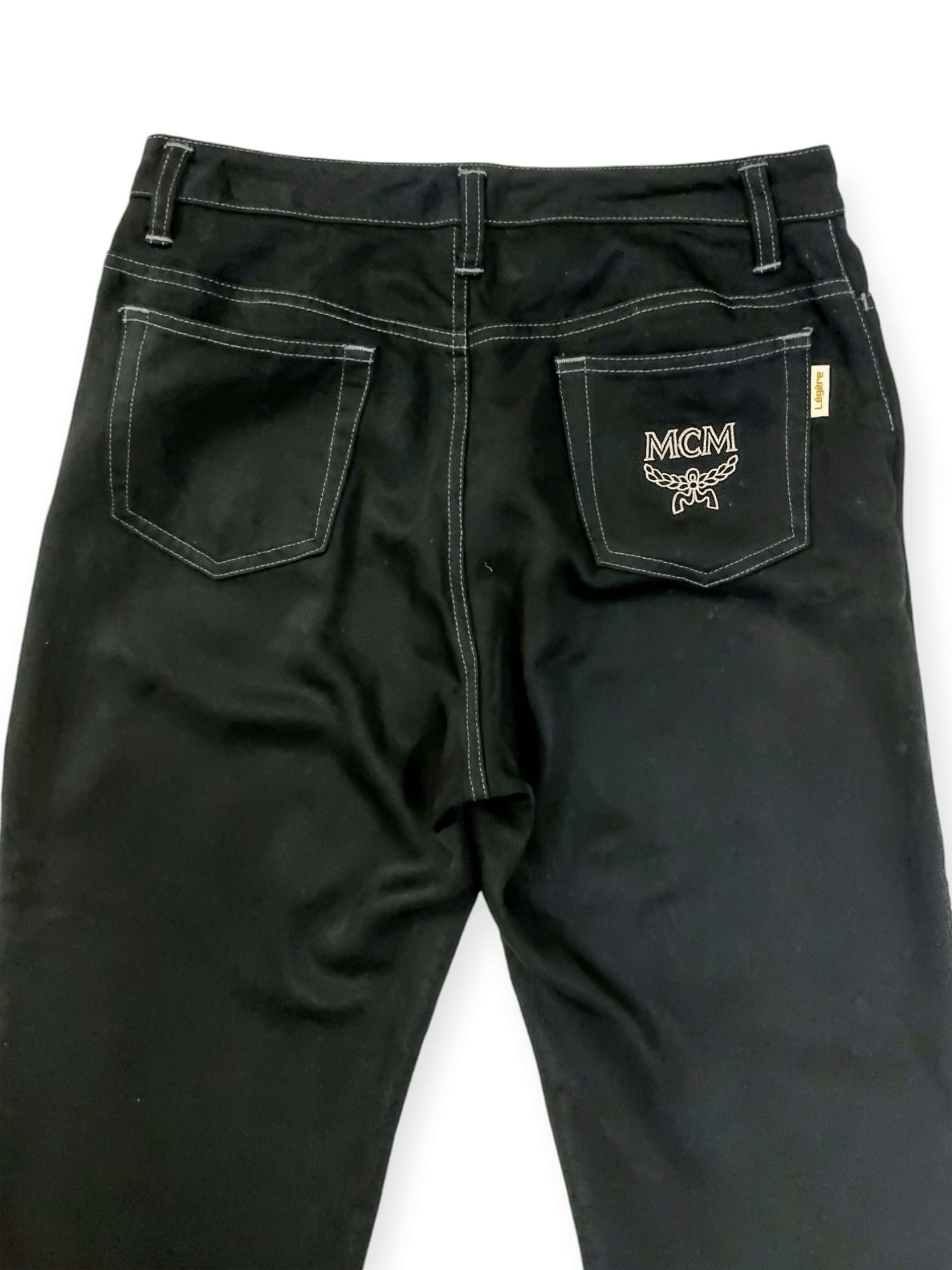 MCM Logo Casual Black Pant
