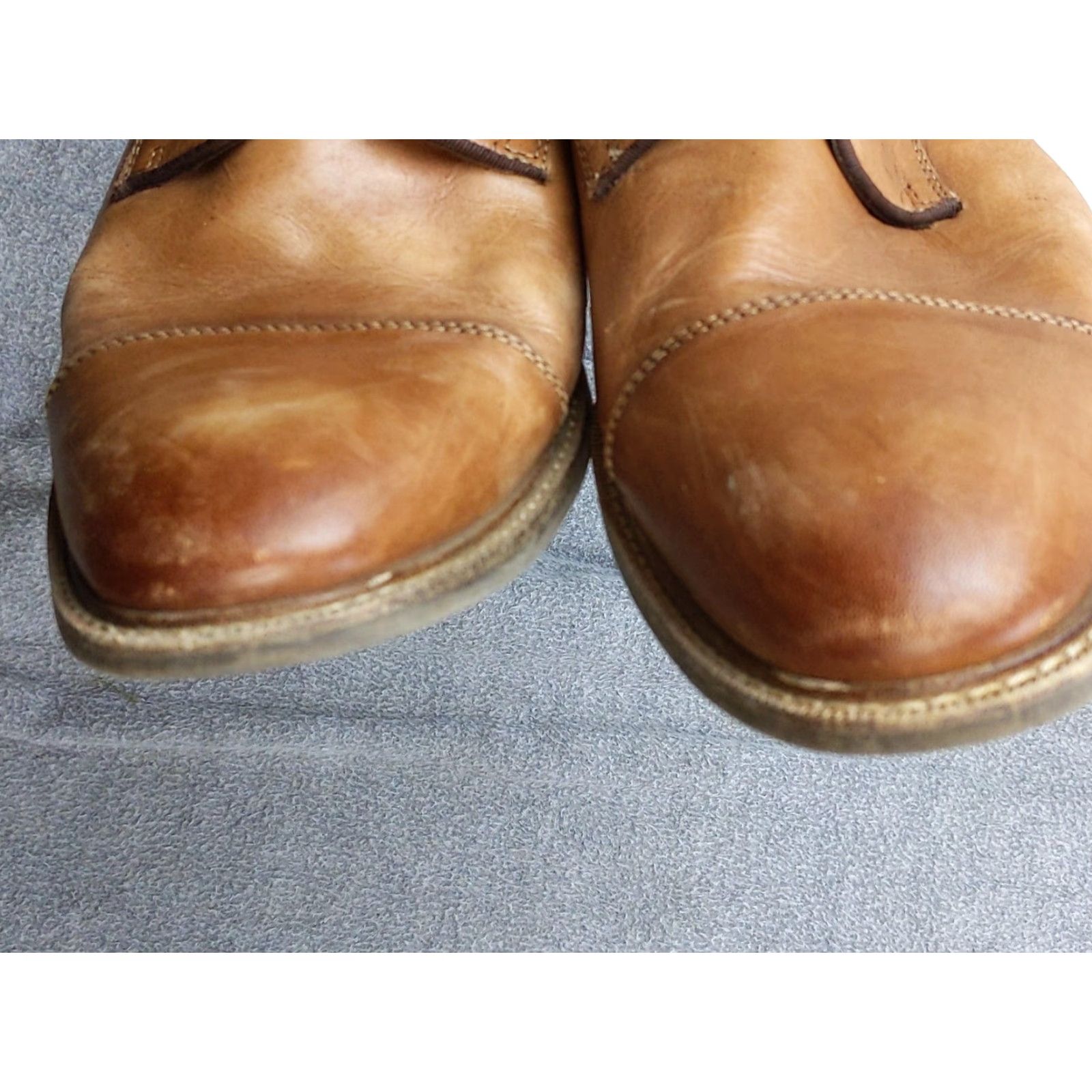 Vince Camuto Vince Camuto Shoes Mens Derby Dress Cap Toe Leather Brown 12M Rubber Sole Leather Upper Mens Shoes Cap Toe Derby Dress Brown Vince Camuto Mens 12M NFL Size ONE SIZE - 6 Thumbnail
