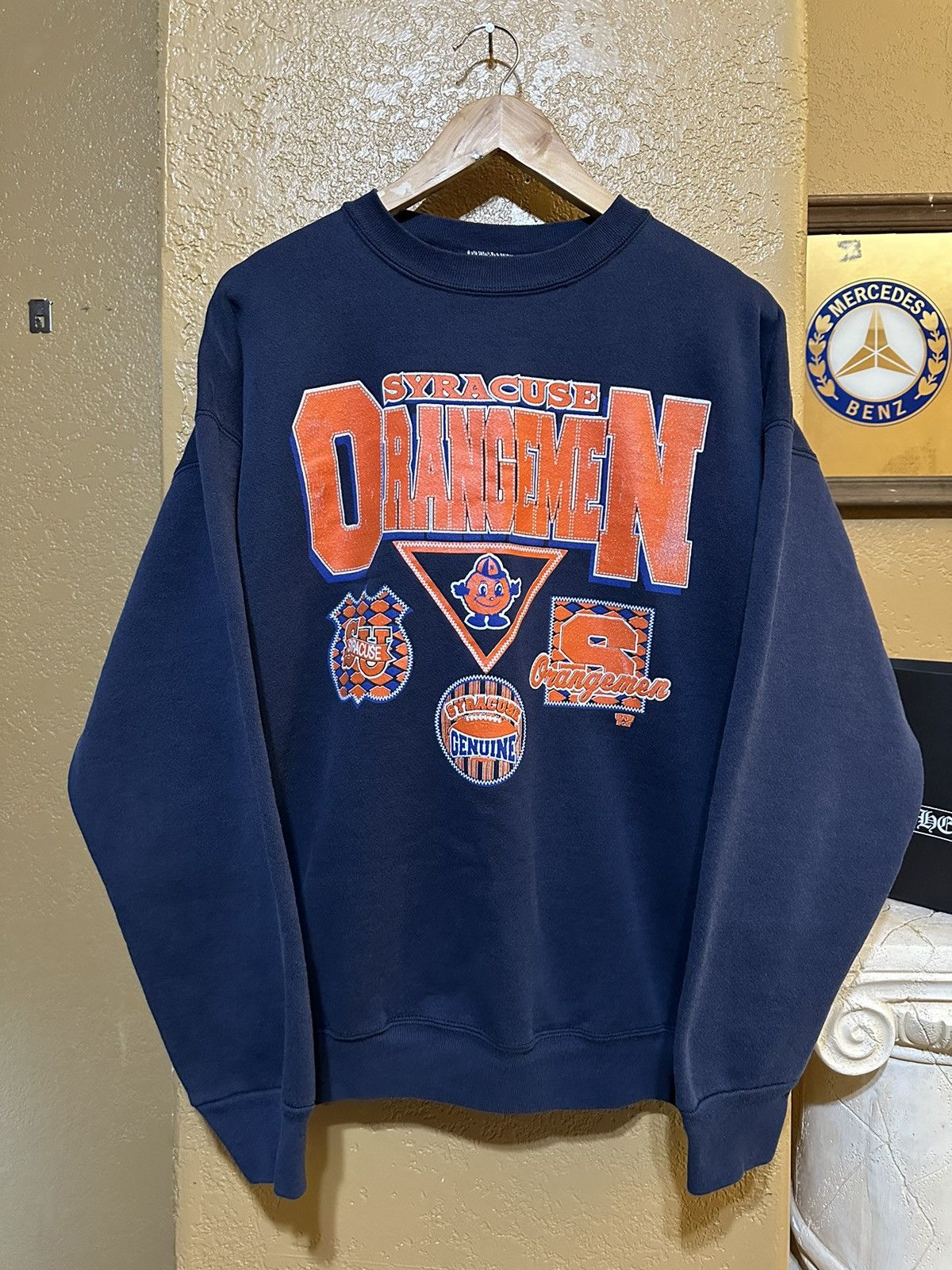 American College Collegiate Vintage 90s Syracuse University Orangemen Football Sweatshirt Grailed