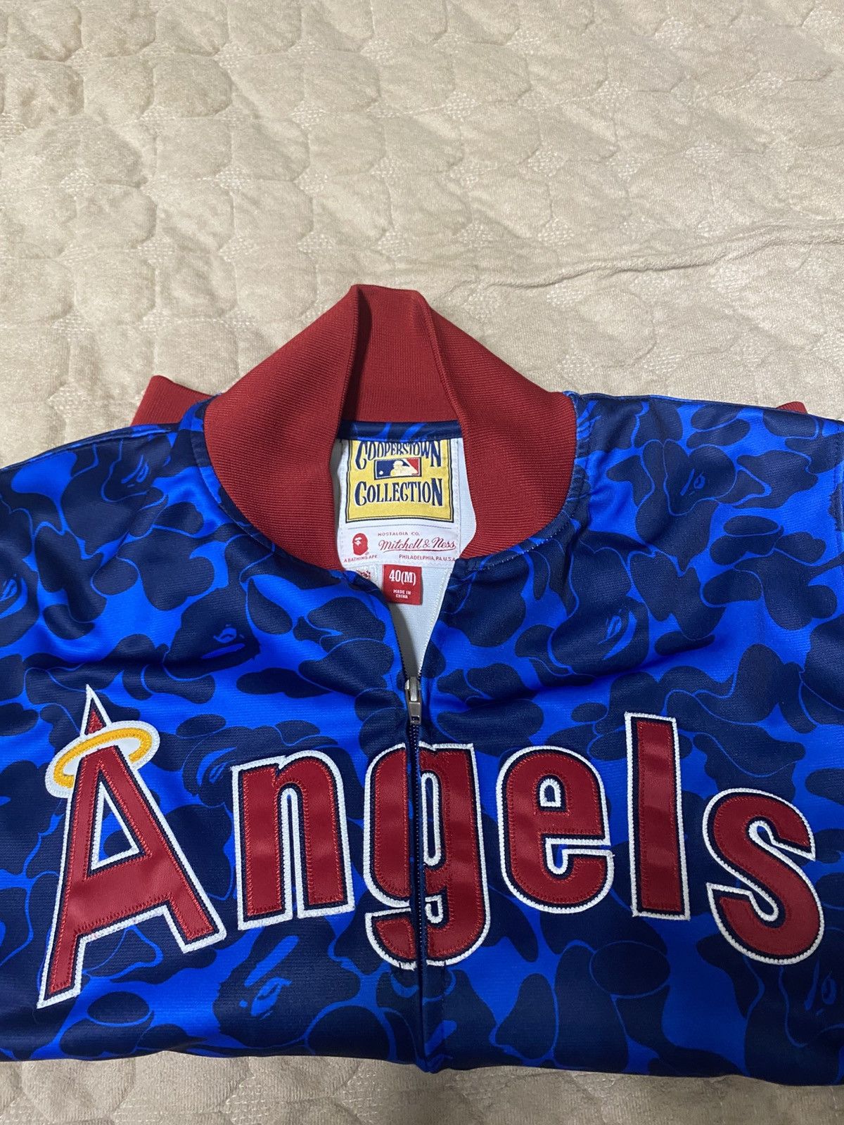 Bape × Mitchell & Ness Bape x Mitchell & Ness Los Angeles Angels Jacket Size US M / EU 48-50 / 2 - 7 Thumbnail