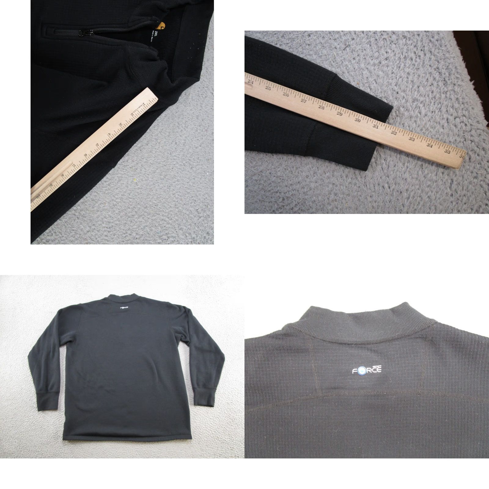 Carhartt Carhartt Sweatshirt Mens 2XL Pullover 1/4 Zip Mock Neck Black Knit Casual Workwear Size US XXL / EU 58 / 5 - 8 Thumbnail
