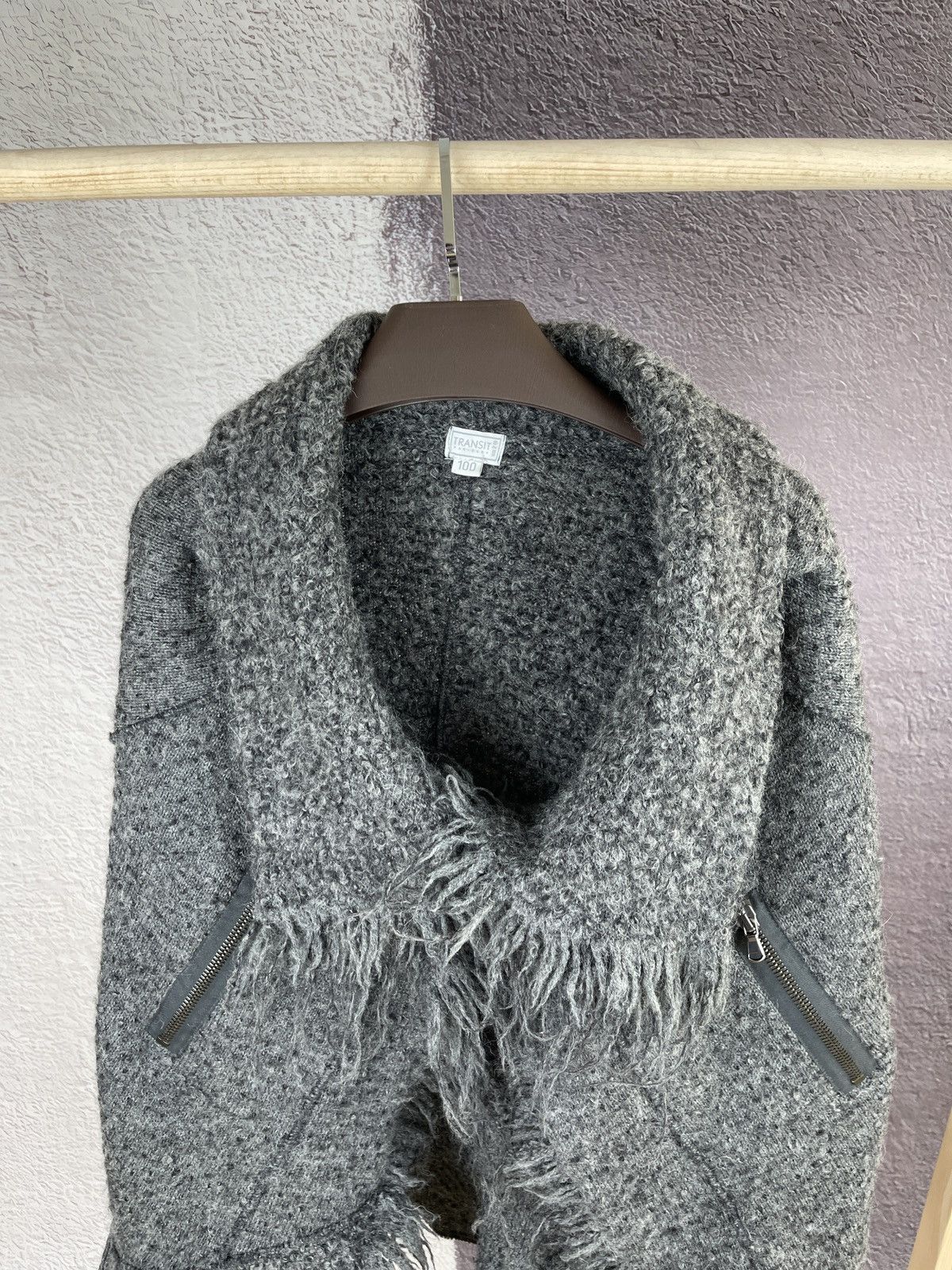 Transit × Transit Uomo Transit Par-Such 100 grey wool alpaca cape coat poncho sz 2 Size M / US 6-8 / IT 42-44 - 12 Thumbnail