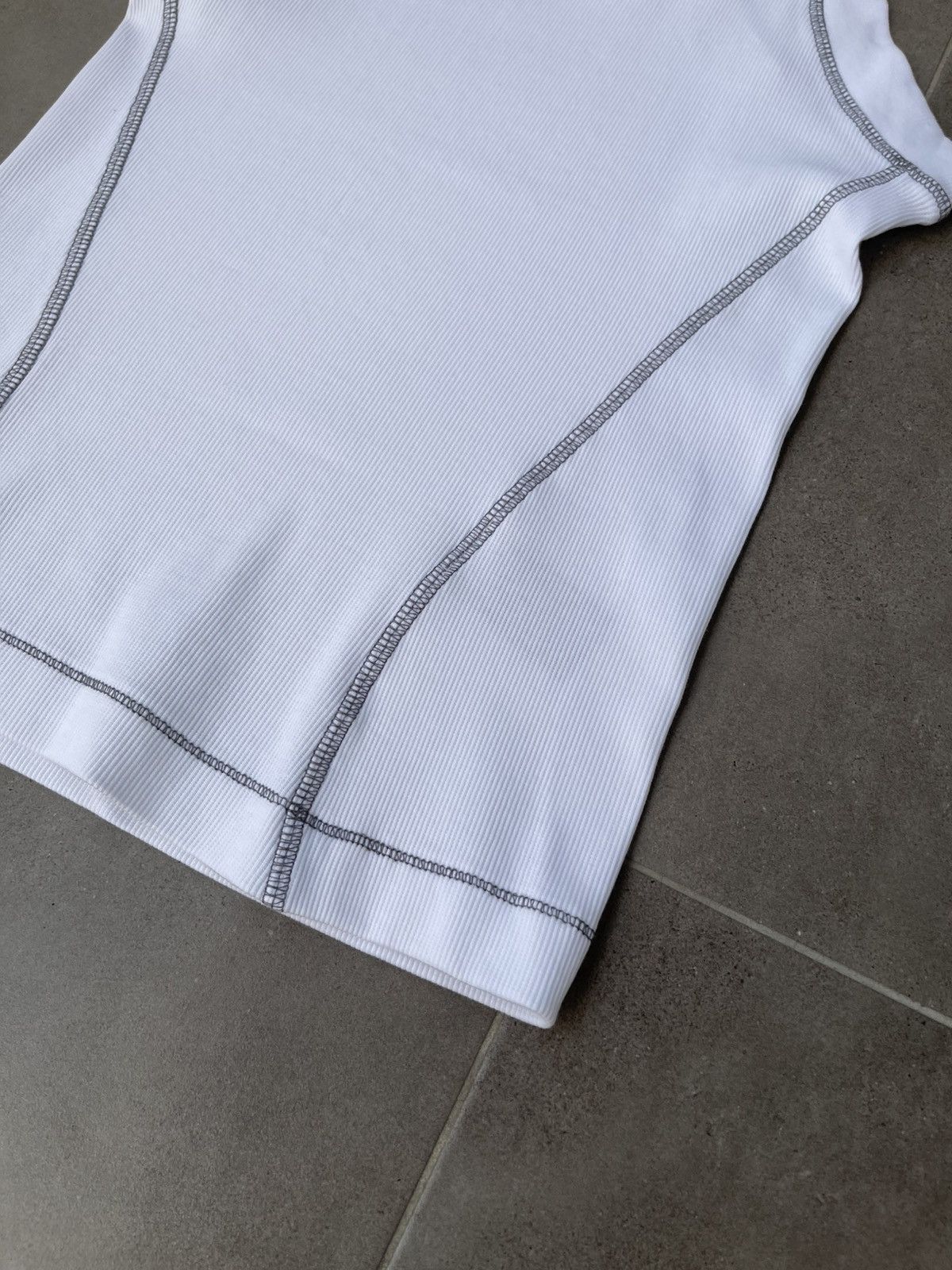Saul Nash !DS! SS23 Saul Nash White Overlock Stitch Tank Top Size US M / EU 48-50 / 2 - 8 Thumbnail