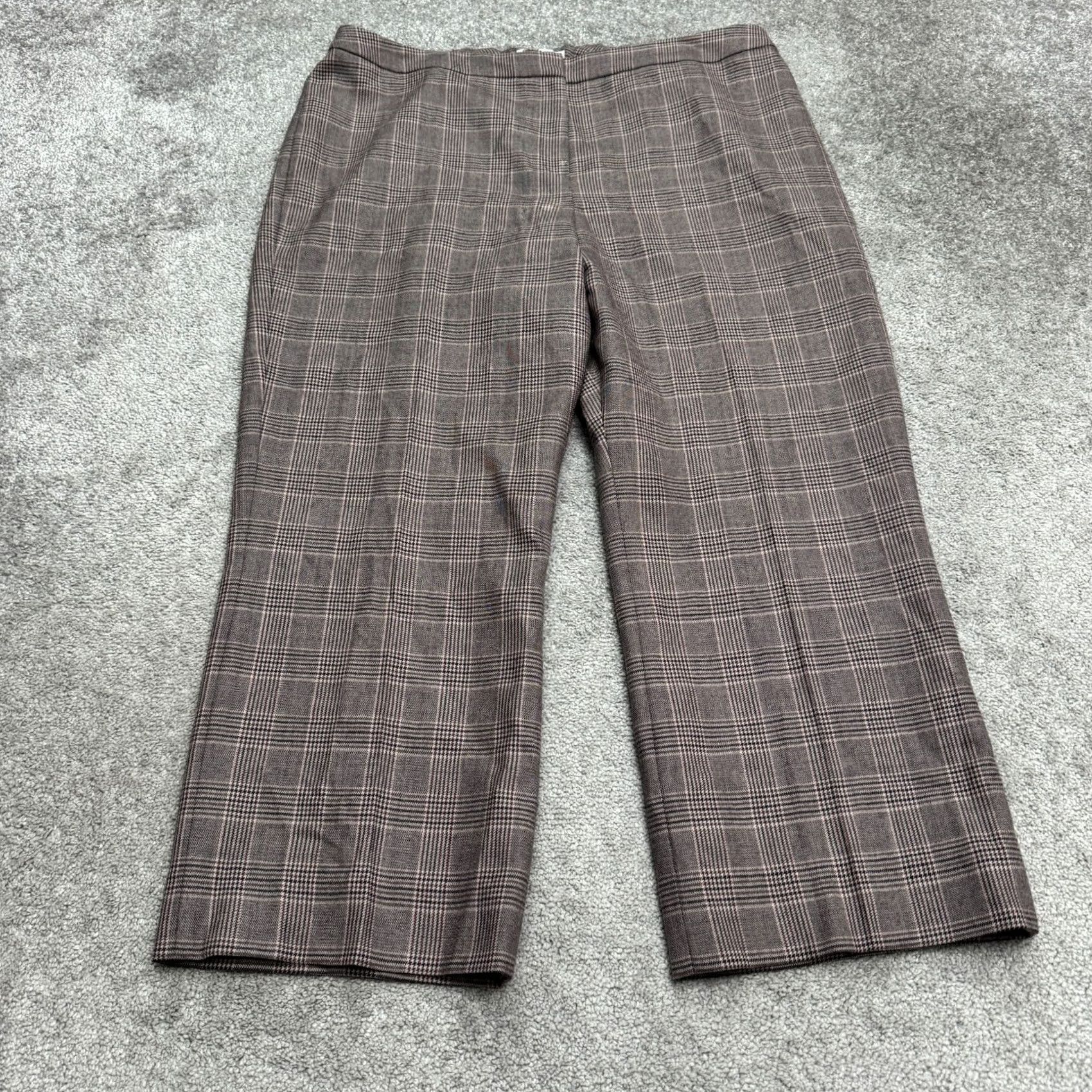 Pendleton Pendleton Wool Plaid Dress Pants Womens 18W Brown Straight Leg Size 40" / US 18 - 2 Thumbnail