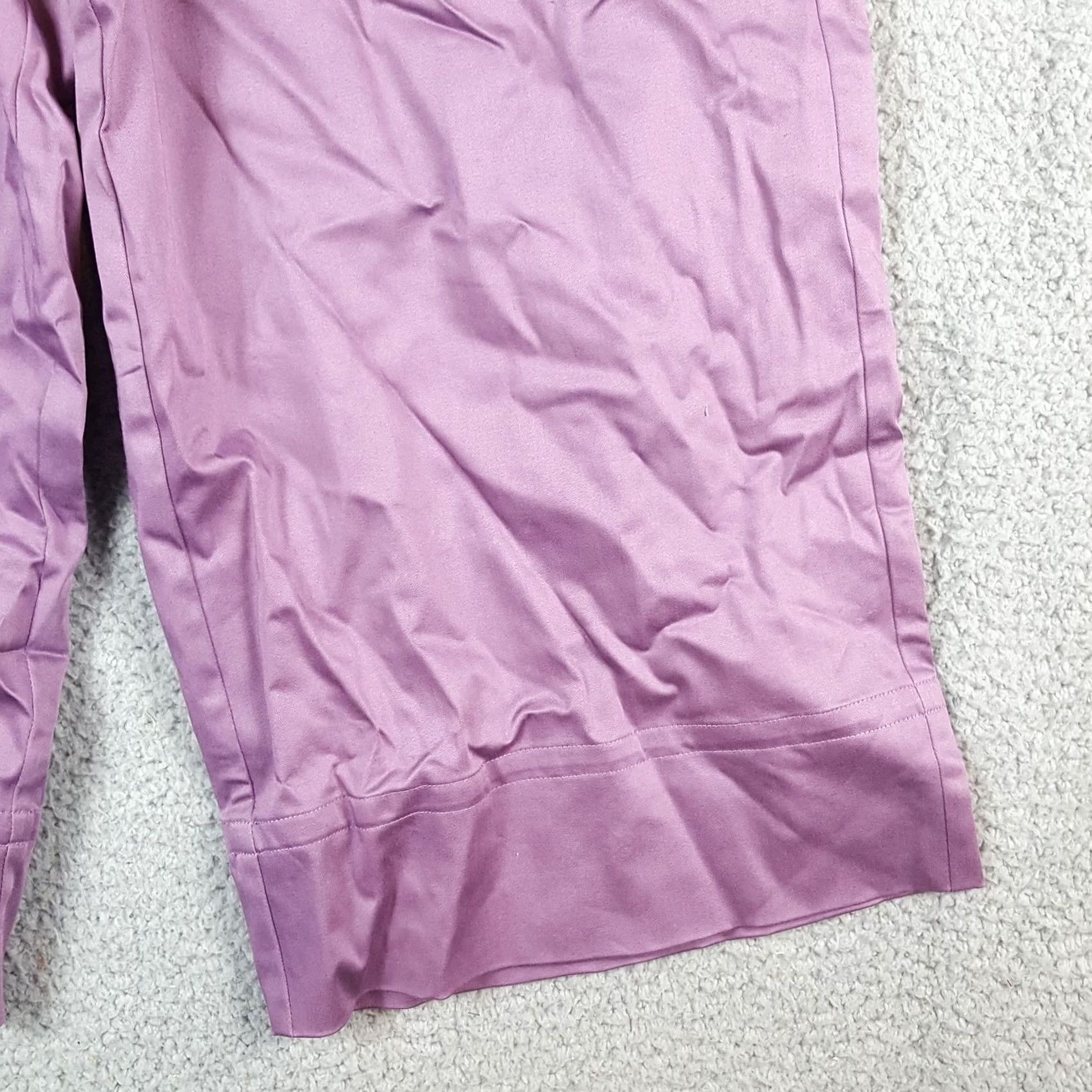 Vintage VINTAGE LIJA Purple Wide Leg Golf Shorts Women's Size 14 Retro High Waist 00s 90s Casual Summer Bohemian Athletic Fashion Golf Shorts Size 36" / US 14 / IT 50 - 4 Thumbnail