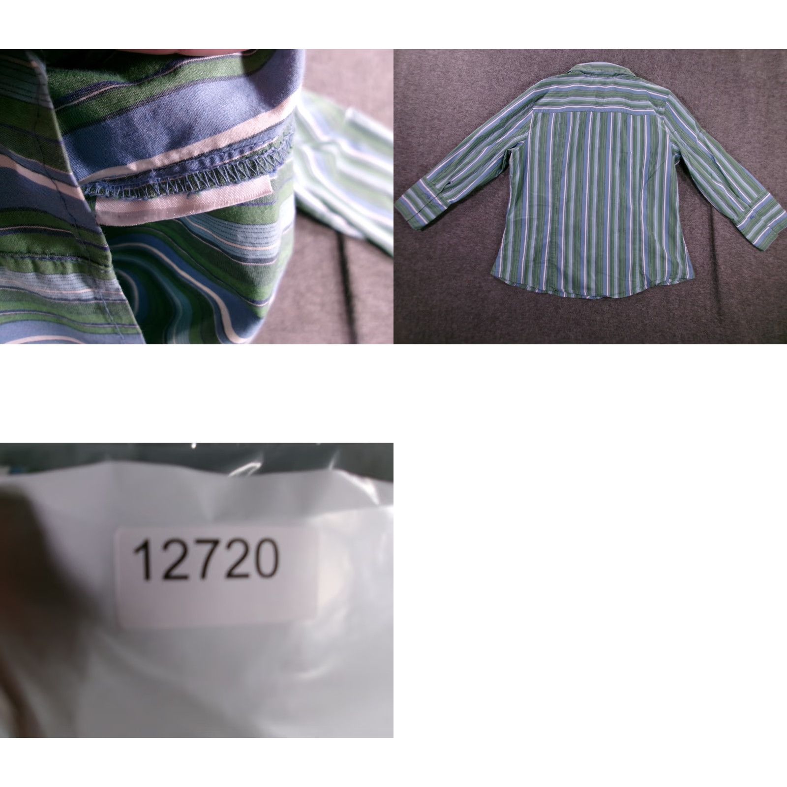 Old Navy OLD NAVY Button-Up Shirt Women XL Green Blue Striped Preppy Y2K Casual Workwear Size XL / US 12-14 / IT 48-50 - 8 Thumbnail