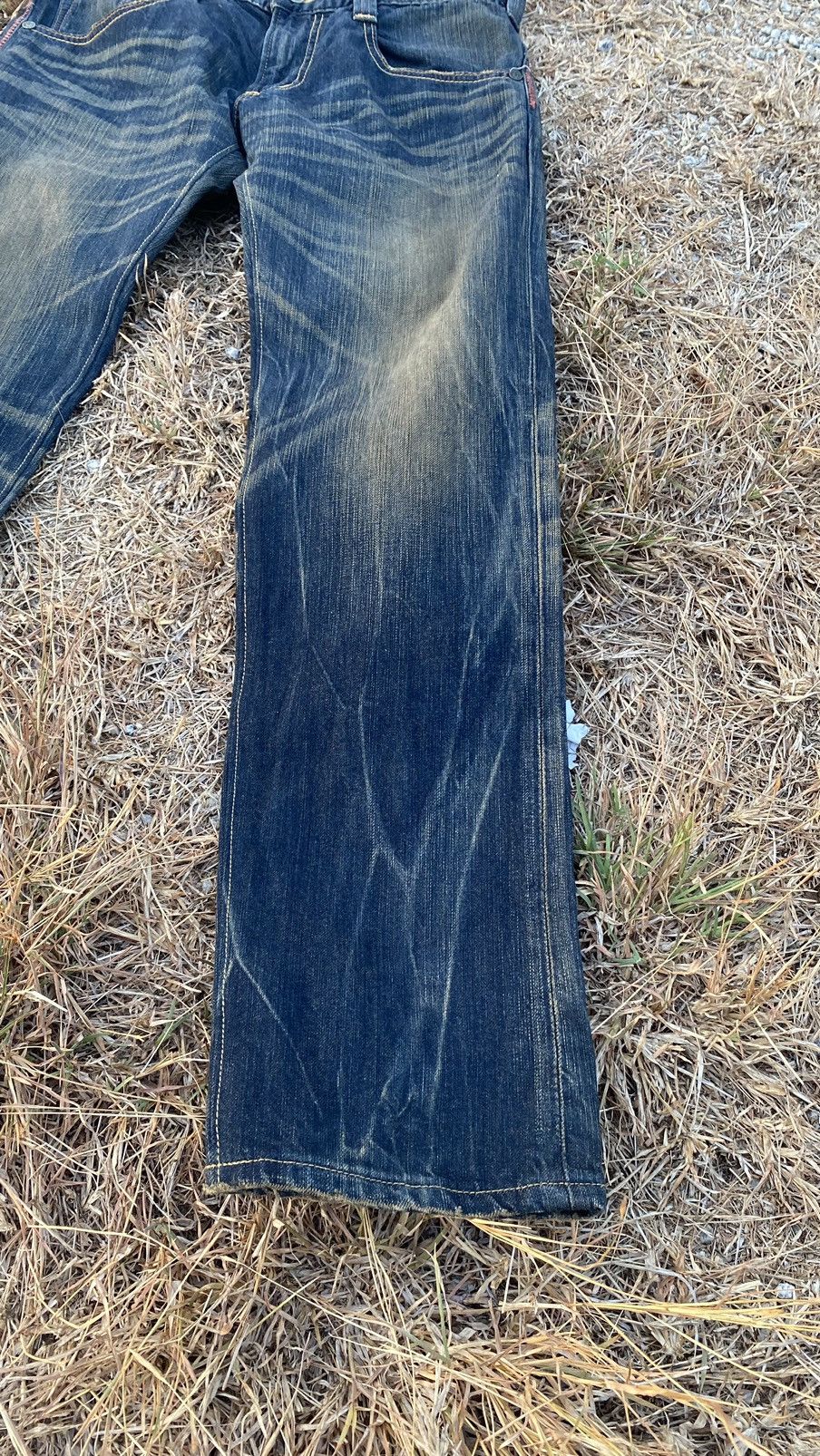 Edwin Edwin Blue Trip Buckle Jeans Very Nice Design Size US 33 - 3 Thumbnail