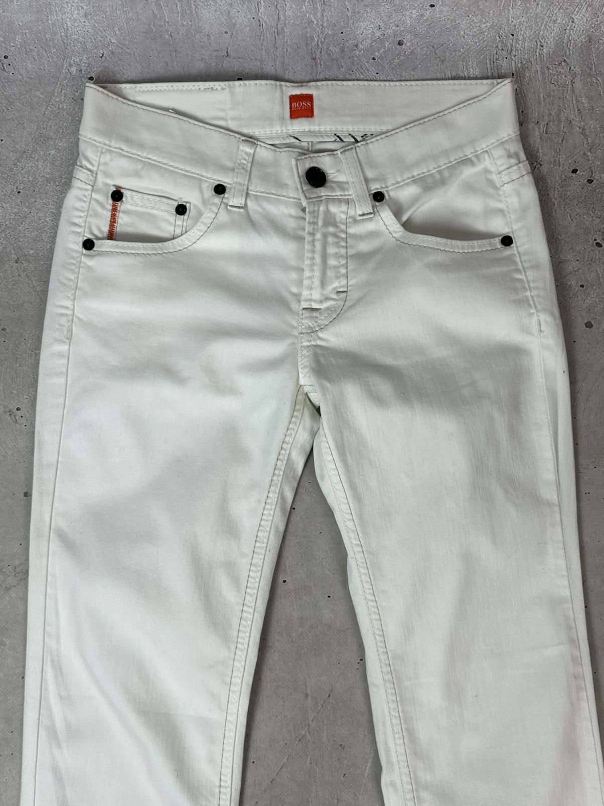 Hugo Boss Vintage Hugo Boss White Cotton Straight Women’s Jeans Size 25" / US 0 / IT 36 - 3 Thumbnail