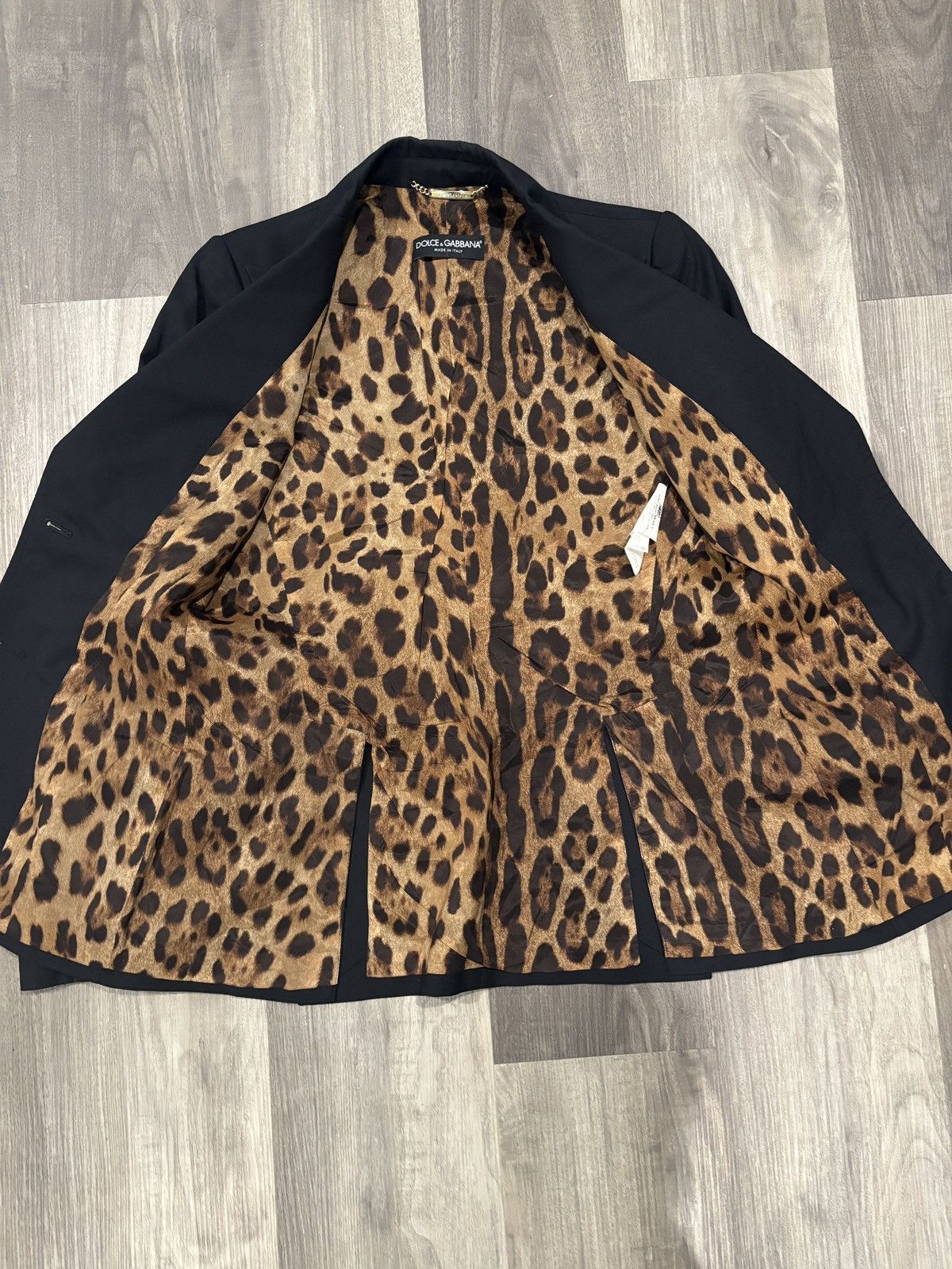 Dolce & Gabbana Dolce and Gabbana Black Leopard Blazer Size M / US 6-8 / IT 42-44 - 4 Thumbnail
