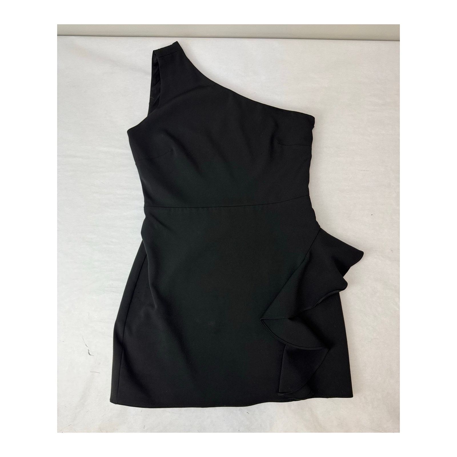 Other Lovers + Friends Black One Shoulder Ruffle Mini Dress Small Size S / US 4 / IT 40 - 4 Thumbnail