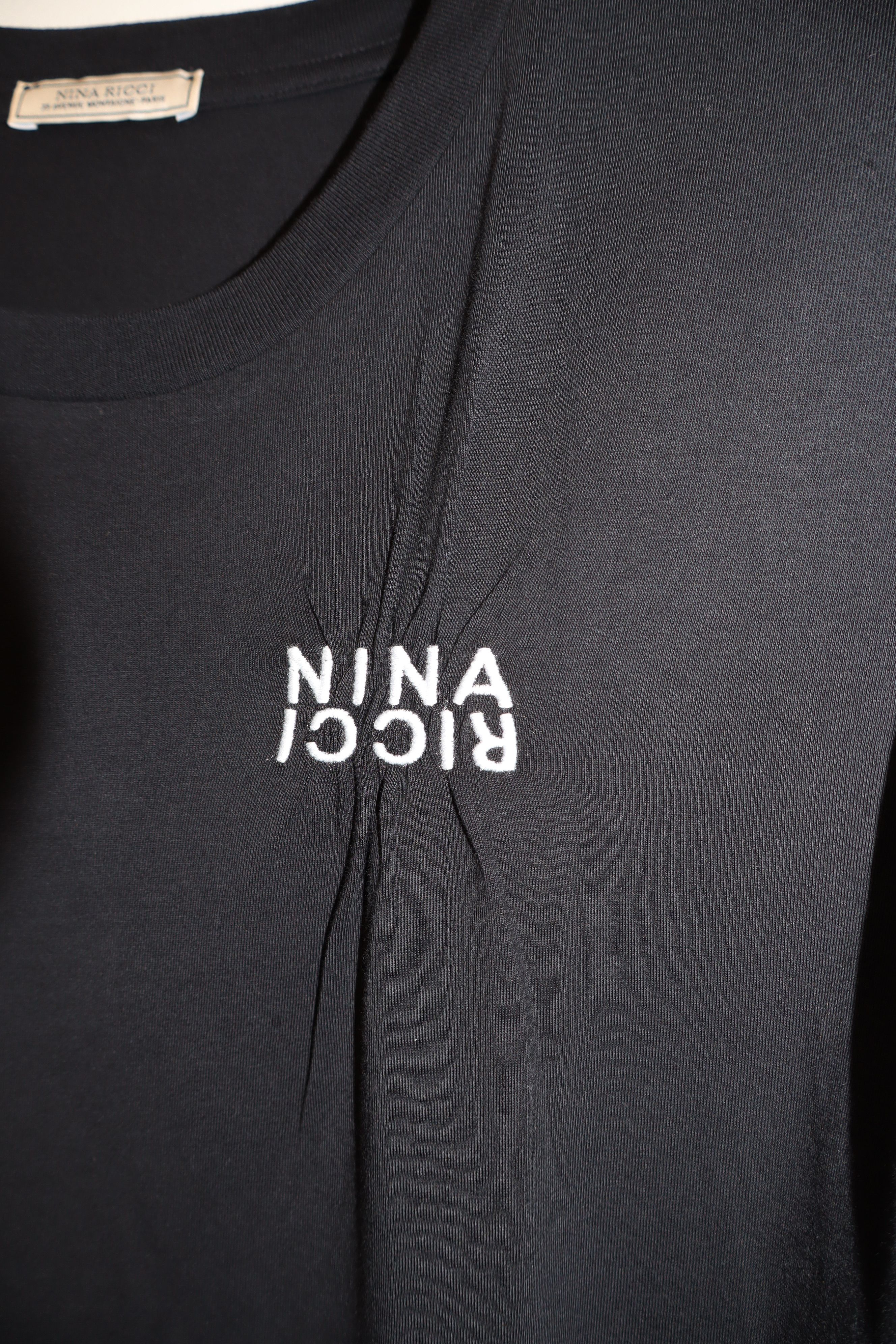 Nina Ricci Embroidered logo t-shirt Size L / US 10 / IT 46 - 2 Thumbnail