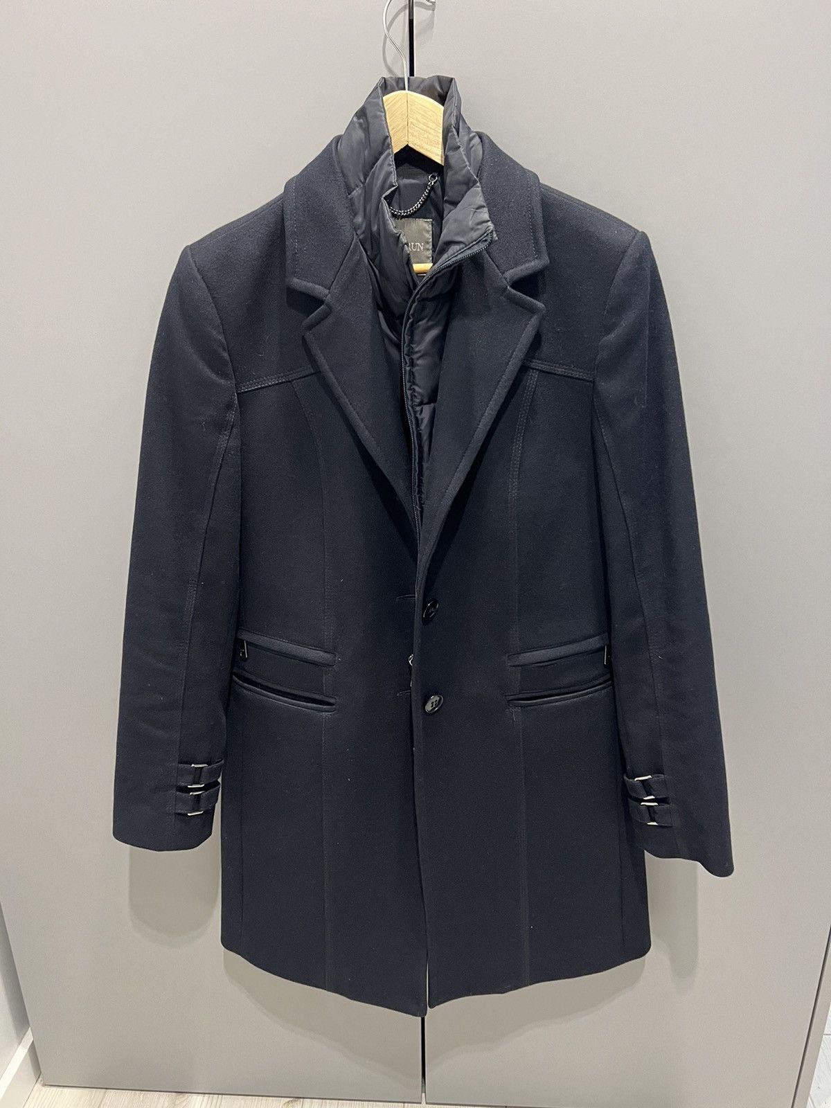 Other Mabrun Women’s Black Fitted Coat Wool Blend Jacket Removable Size M / US 6-8 / IT 42-44 - 11 Thumbnail