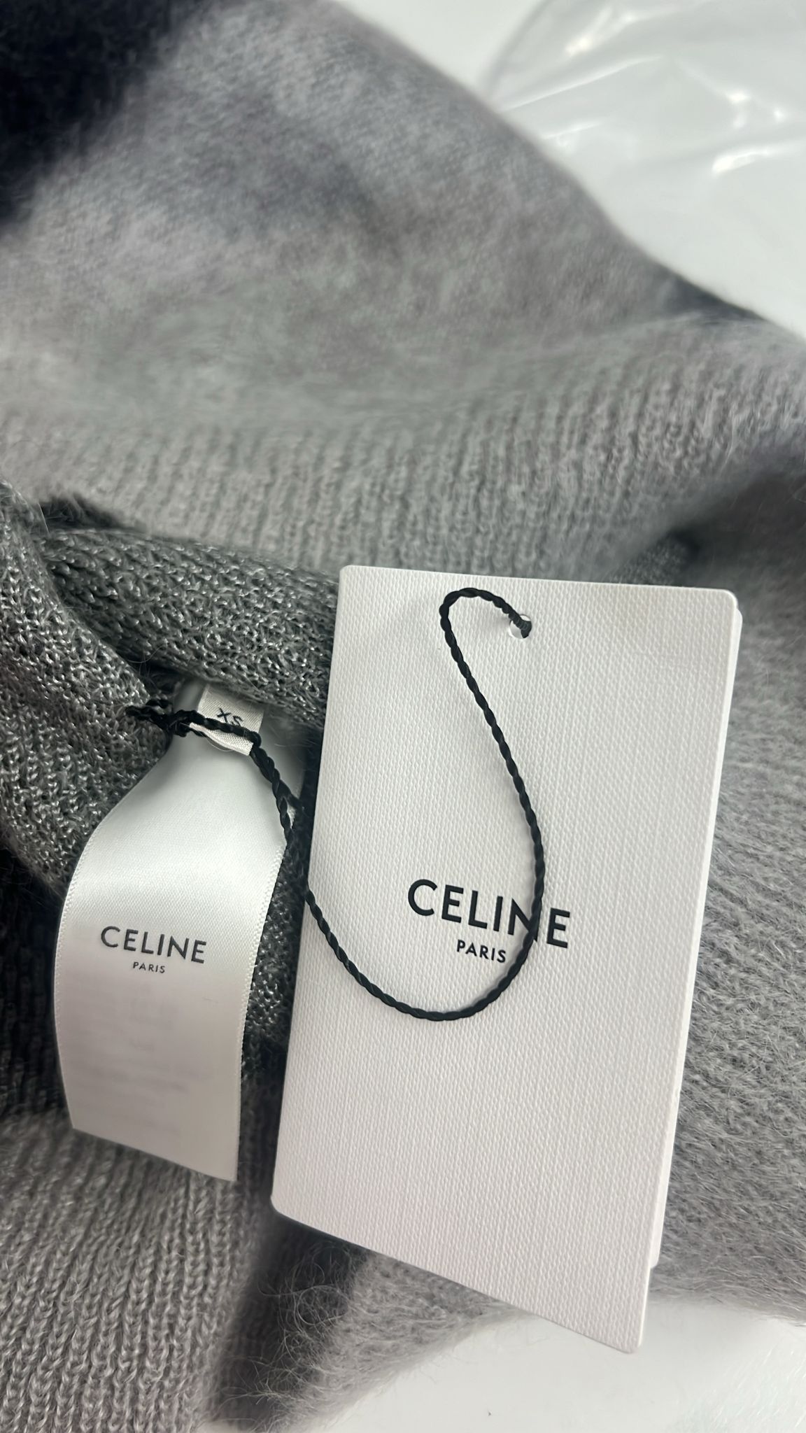 Celine × Hedi Slimane FW19 Runway Argyle Mohair Knit Sweater Size US XS / EU 42 / 0 - 17 Thumbnail